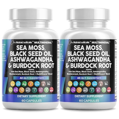 Clean Nutraceuticals 15-in-1 Sea Moss & Black Seed Oil 2-Pack | Ashwagandha Turmeric Blend - Image 10