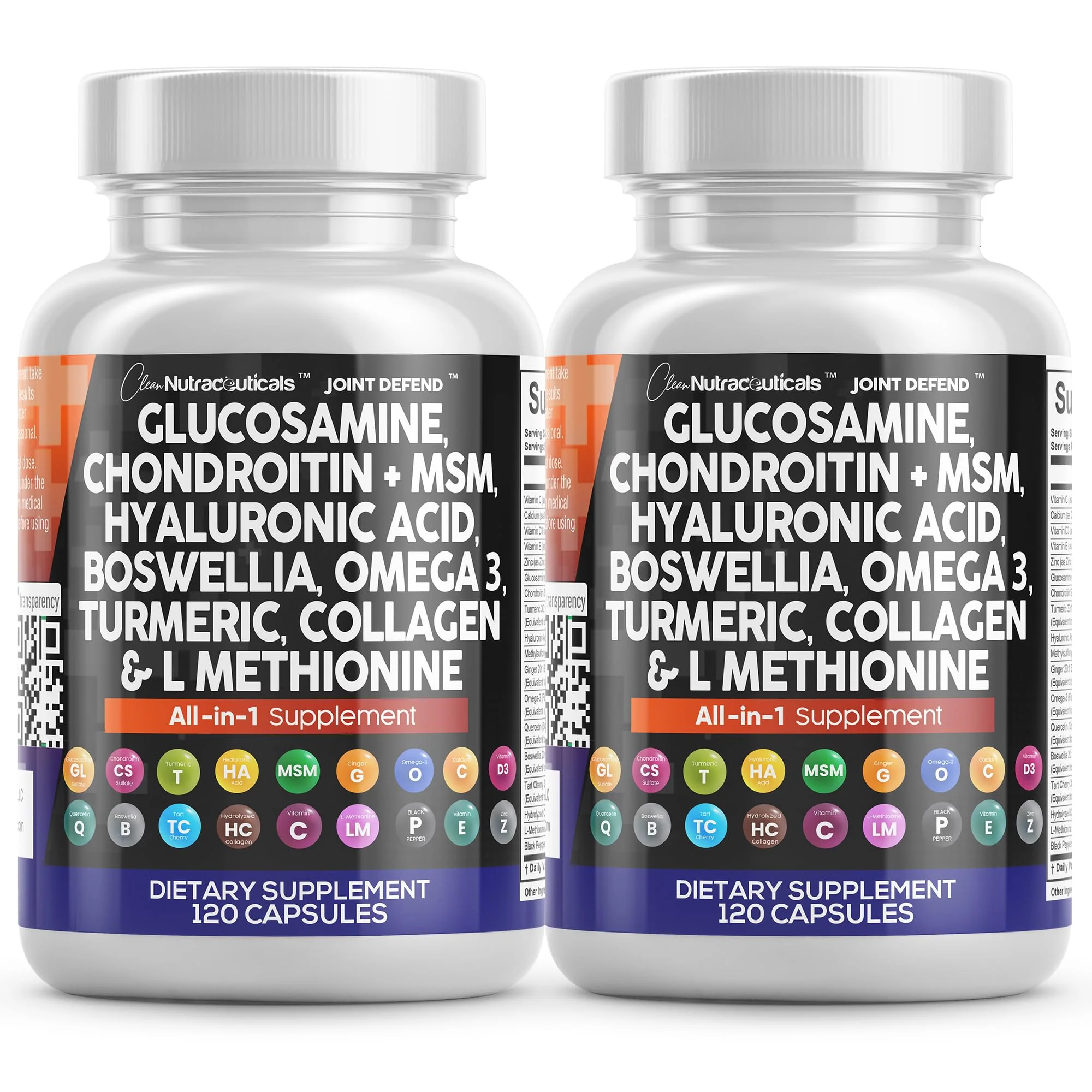 Clean Nutraceuticals Joint Defend – 15-in-1 Joint Health Capsule (Glucosamine 1500mg, Turmeric Curcumin, MSM, Collagen, Hyaluronic Acid, Omega-3) Pack of 2 - Image 10