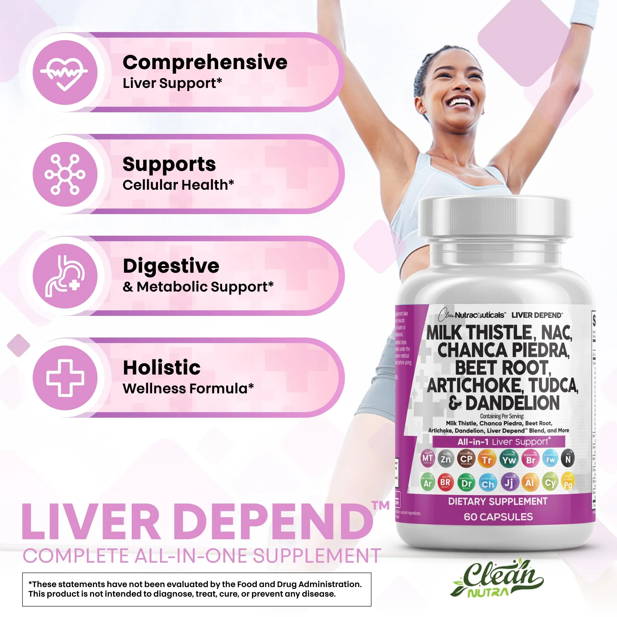 Clean Nutraceuticals Liver Defend 28-in-1 – Milk Thistle, NAC, Chanca Piedra & TUDCA, 2 Pack - Image 14