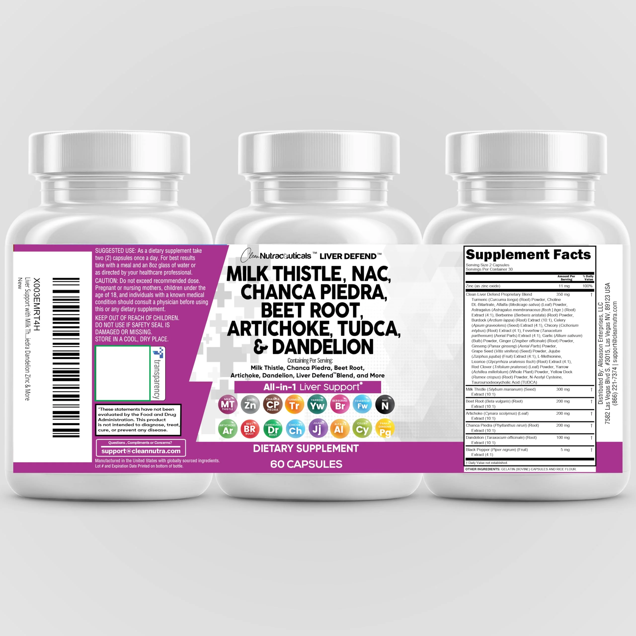 Clean Nutraceuticals Liver Defend 28-in-1 – Milk Thistle, NAC, Chanca Piedra & TUDCA, 2 Pack - Image 9
