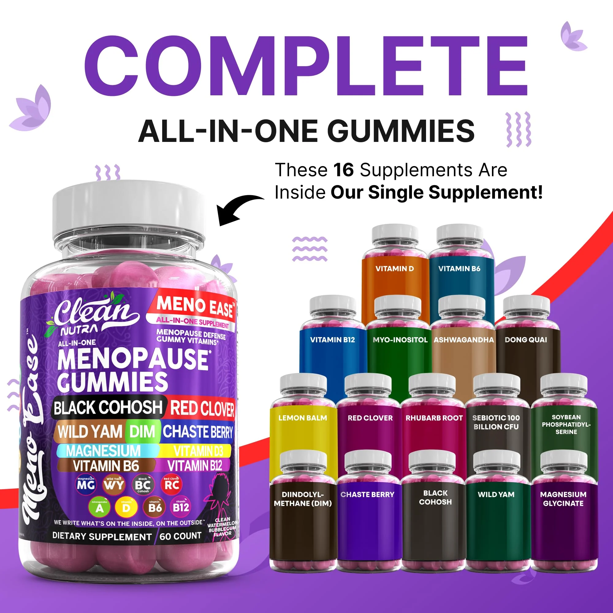Clean Nutraceuticals Menopause Gummies for Women – Hormone Balance & Night Sweat Support - Image 11