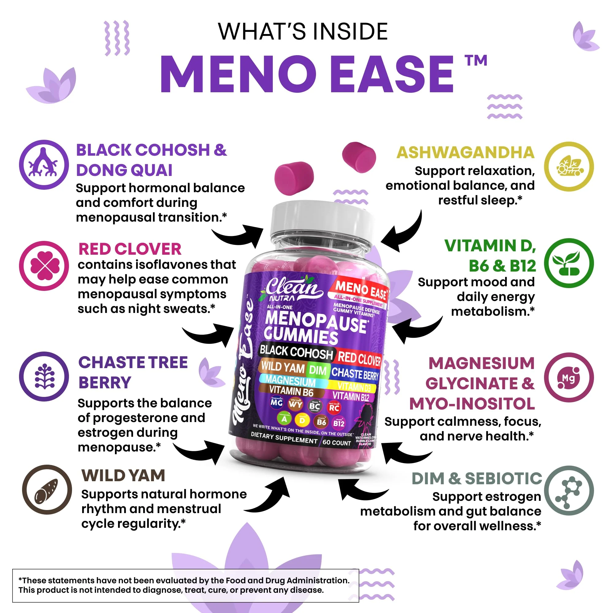 Clean Nutraceuticals Menopause Gummies for Women – Hormone Balance & Night Sweat Support - Image 12