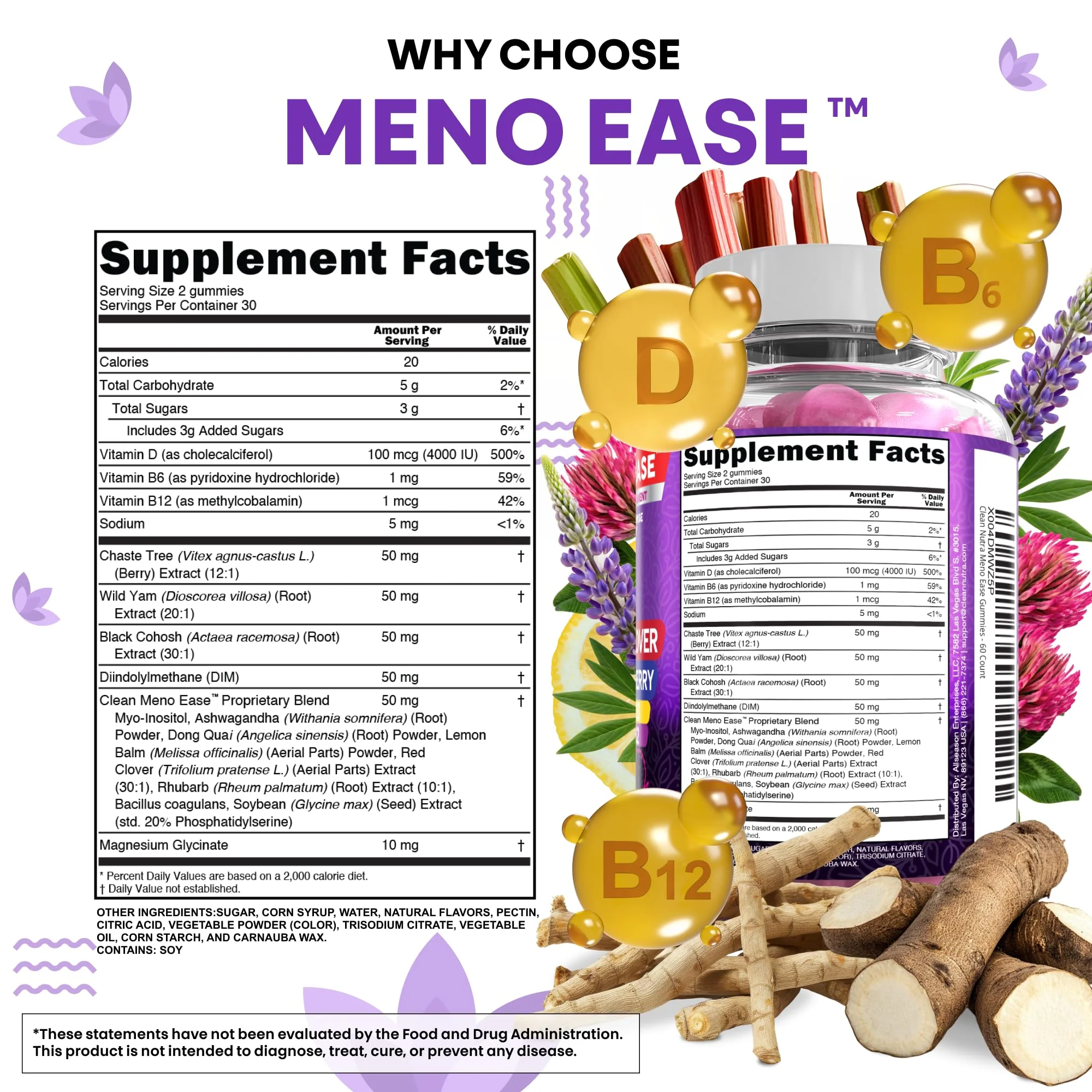 Clean Nutraceuticals Menopause Gummies for Women – Hormone Balance & Night Sweat Support - Image 13