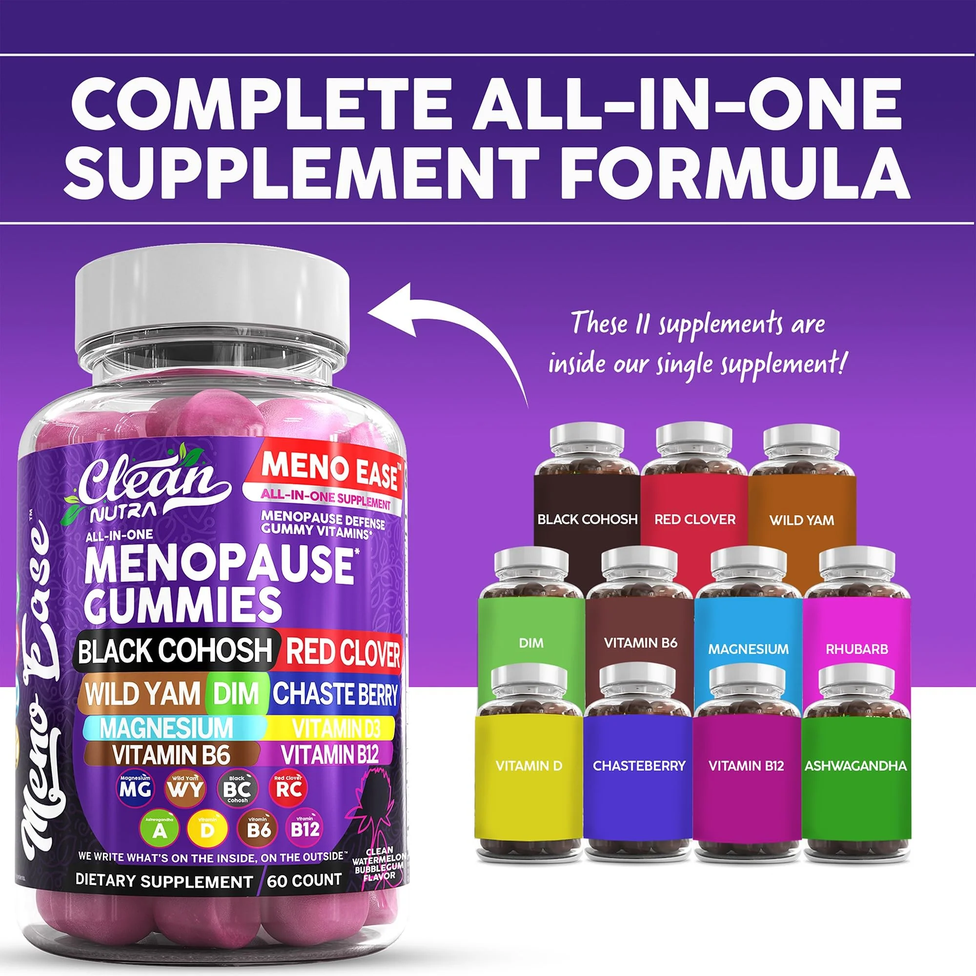 Clean Nutraceuticals Menopause Gummies for Women – Hormone Balance & Night Sweat Support - Image 2