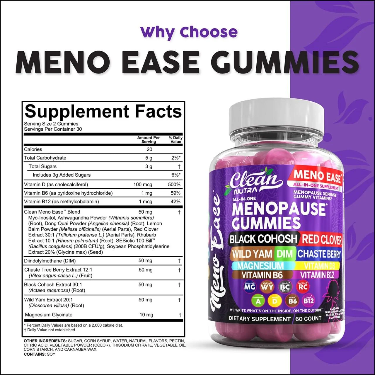 Clean Nutraceuticals Menopause Gummies for Women – Hormone Balance & Night Sweat Support - Image 6