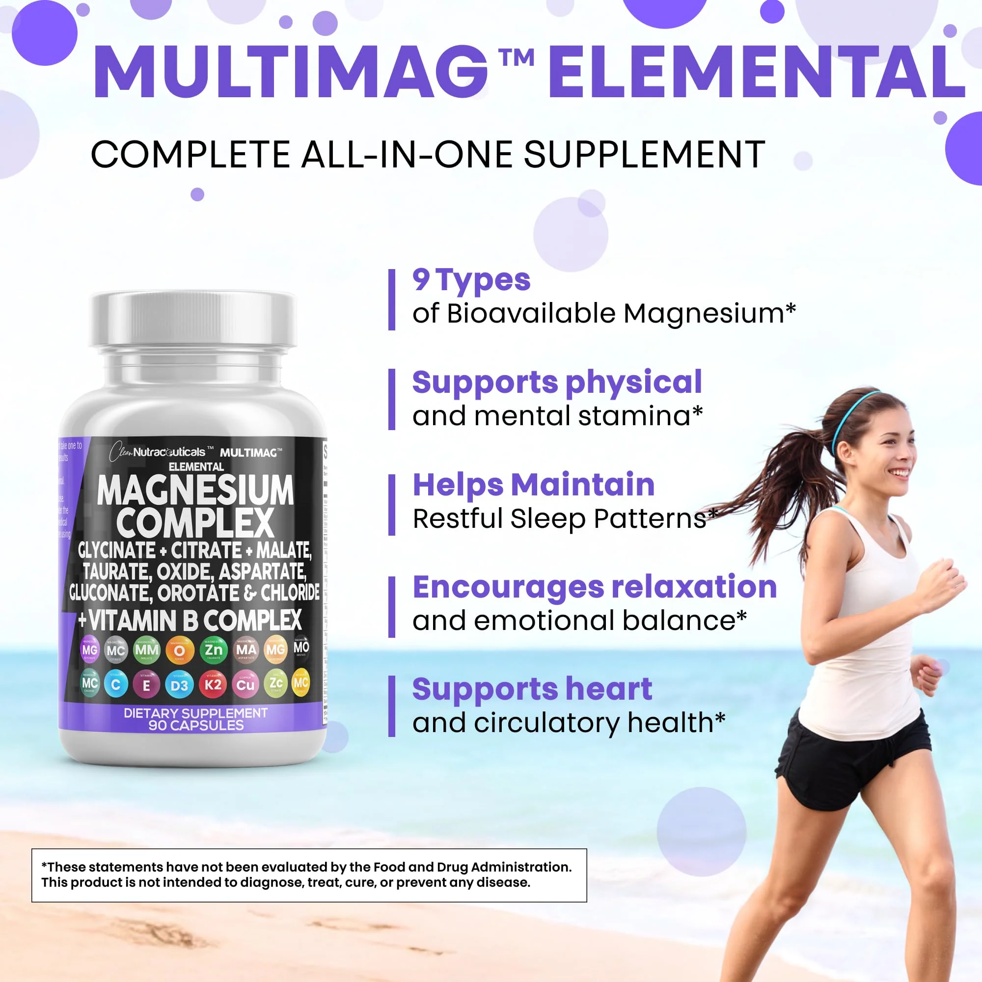 Clean Nutraceuticals MultiMag Magnesium Complex (9 Forms) with Zinc, Copper, Manganese & B Vitamins – 1 Pack - Image 6