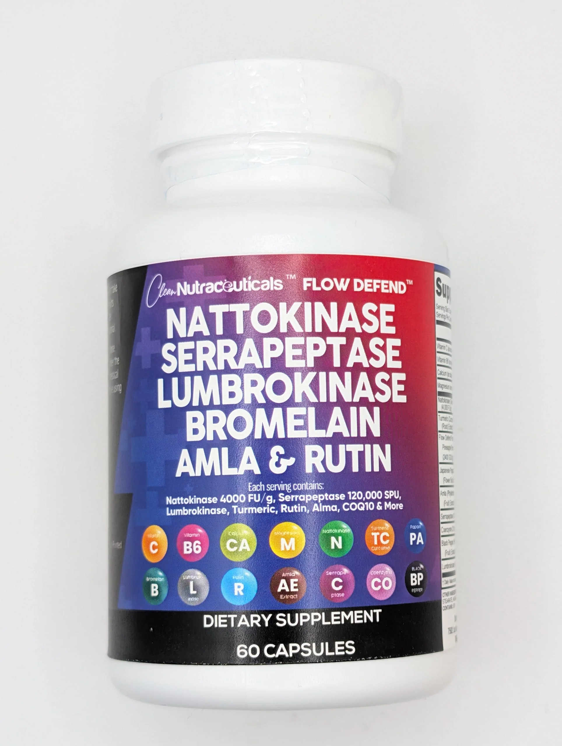 Clean Nutraceuticals Nattokinase 4000 FU & Serrapeptase 120000 SPU – Lumbrokinase Enzyme Supplement with Bromelain, Papain & Vitamins - Image 6