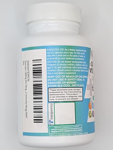Clean Nutraceuticals Quercetin, Zinc, Vitamin C & D, Bromelain, Elderberry – Lung Immune Support (60 Count x 2) - Image 4
