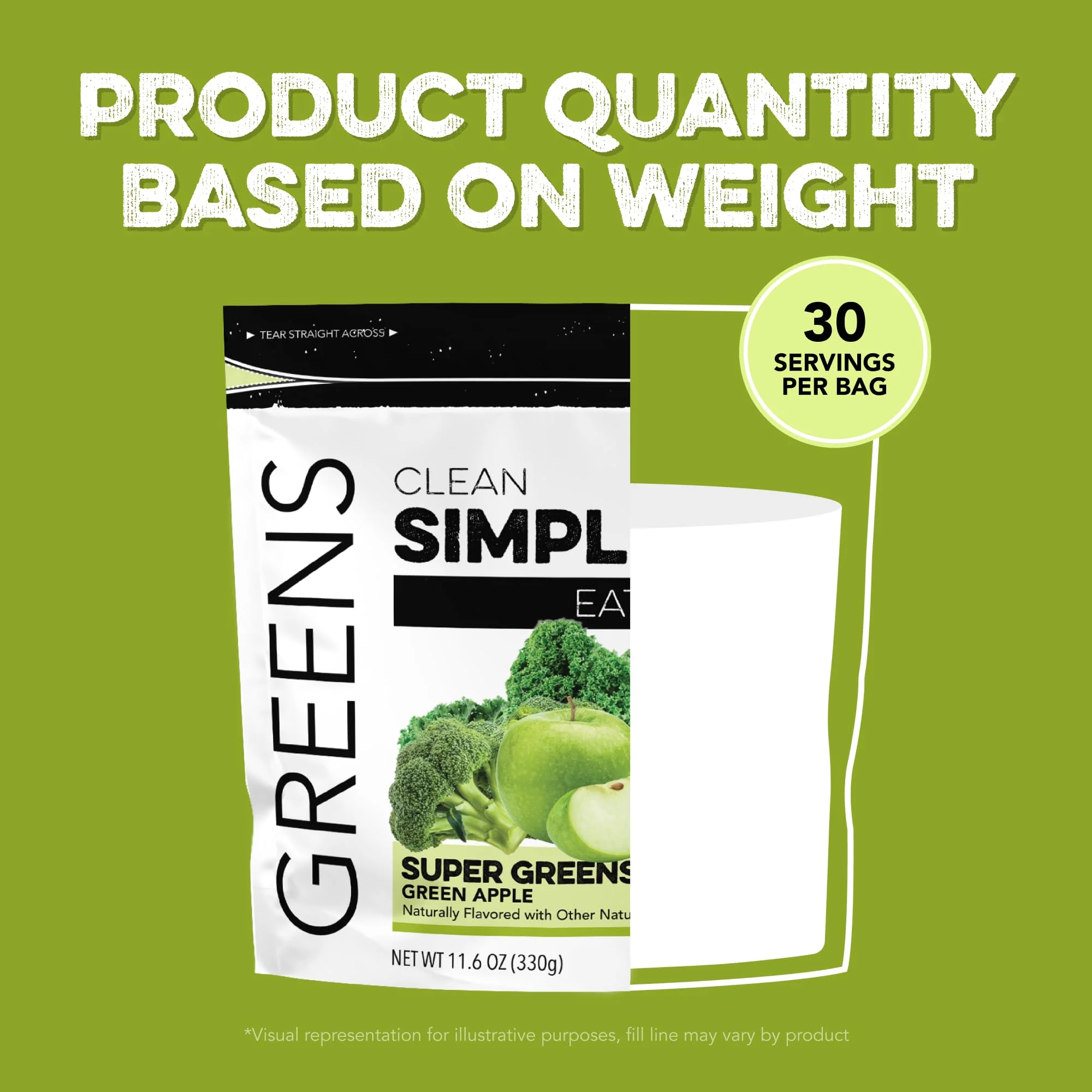 Clean Simple Eats Super Greens Powder — Green Apple Flavor, 30 Servings, Gluten Free - Image 10