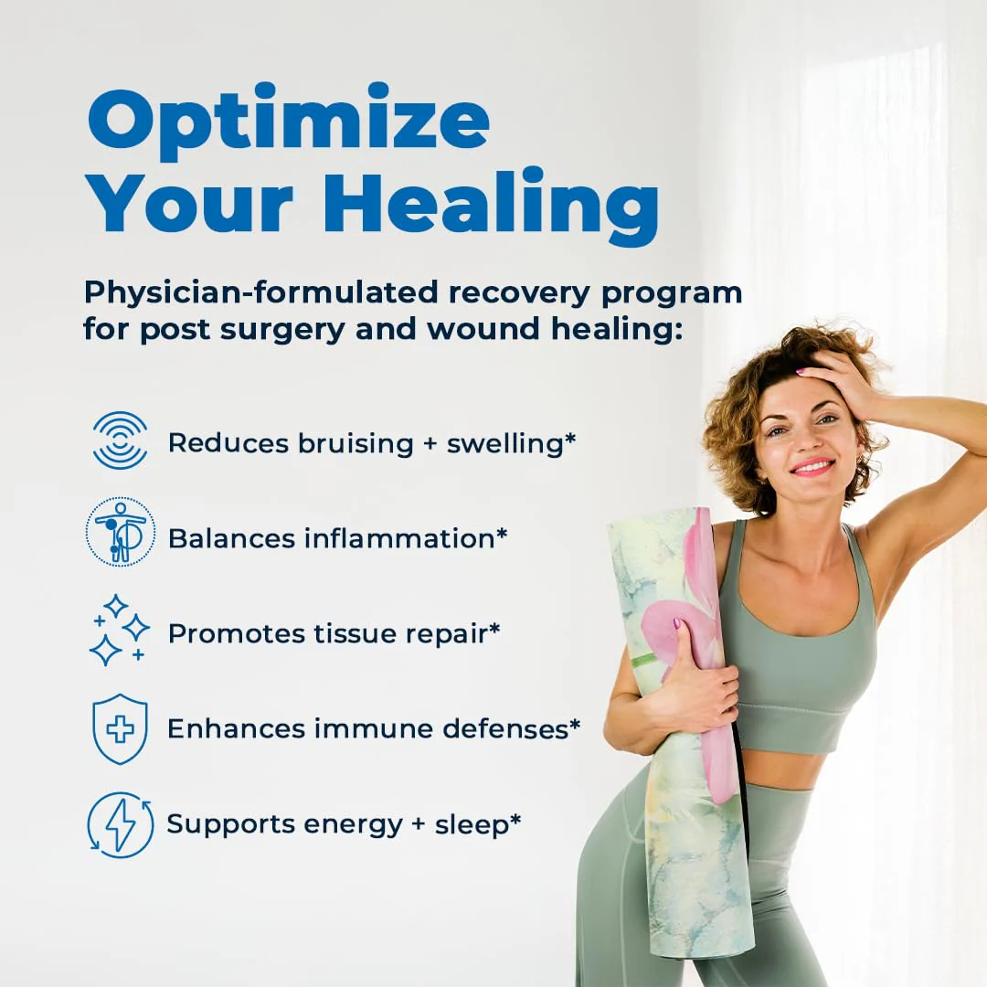 Clinical-Grade Post Surgery Recovery Support Supplement Program, Comprehensive, Physician-Designed Formulation to Support Healing with Vitamins, Minerals, Antioxidants, Bromelain and Quercetin - Image 2