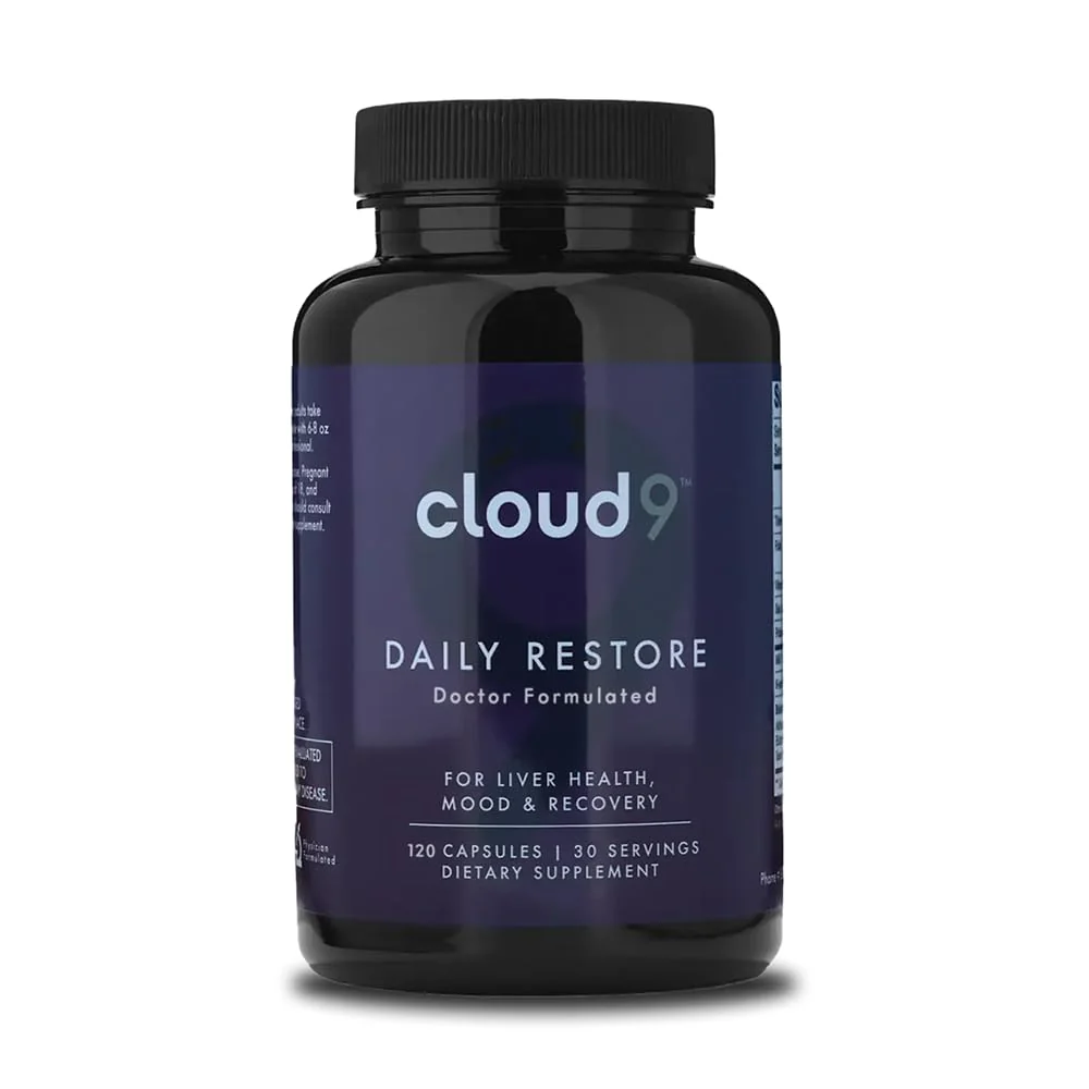 Cloud9 Daily Restore – Liver Detox & Recovery Supplement with Milk Thistle, NAC & B-Vitamins | 120 Capsules | Made in USA - Image 10