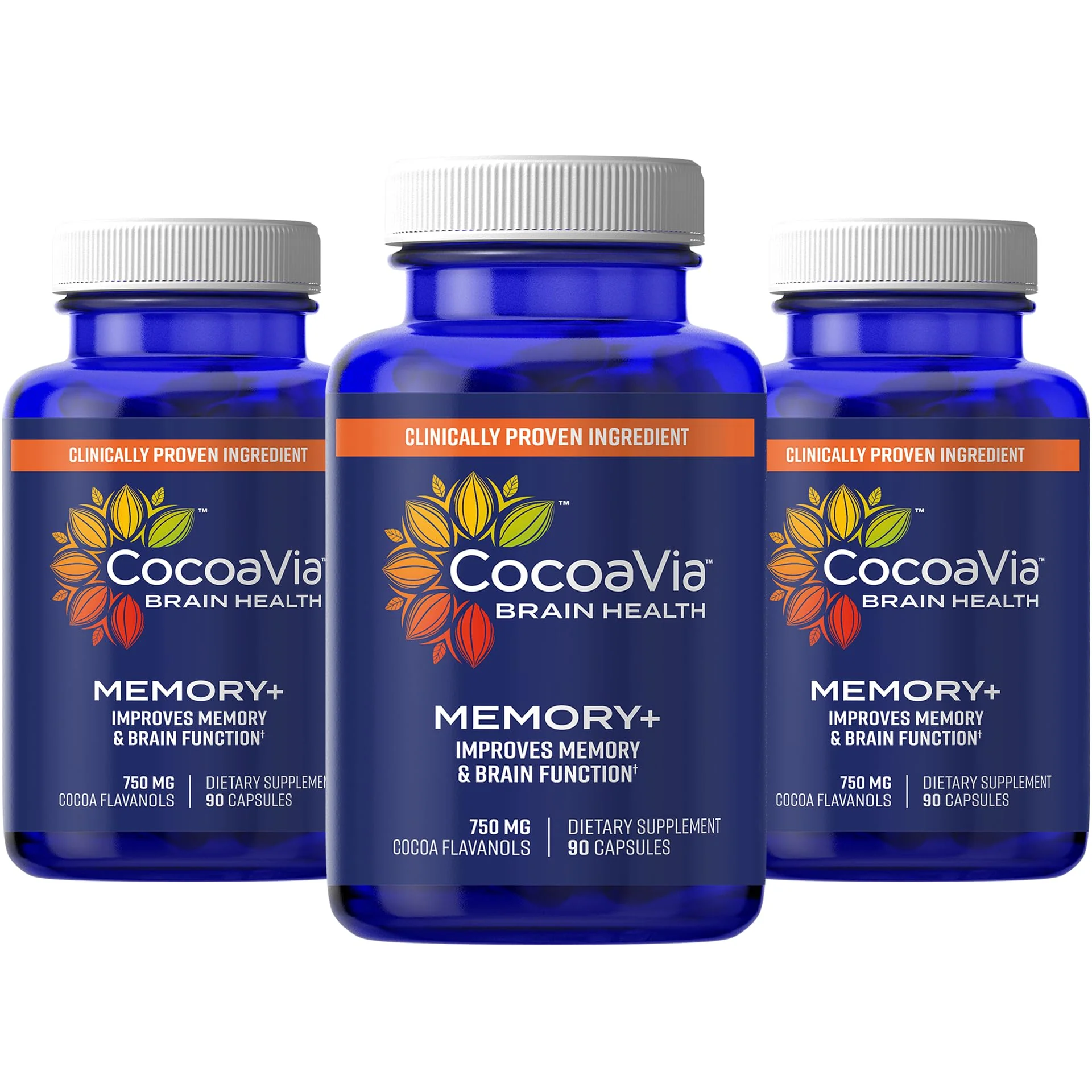 CocoaVia Memory+ Brain Supplement - 90 Day, 750 mg Cocoa Flavanols, Vegan & Gluten Free, 3-Pack - Image 10
