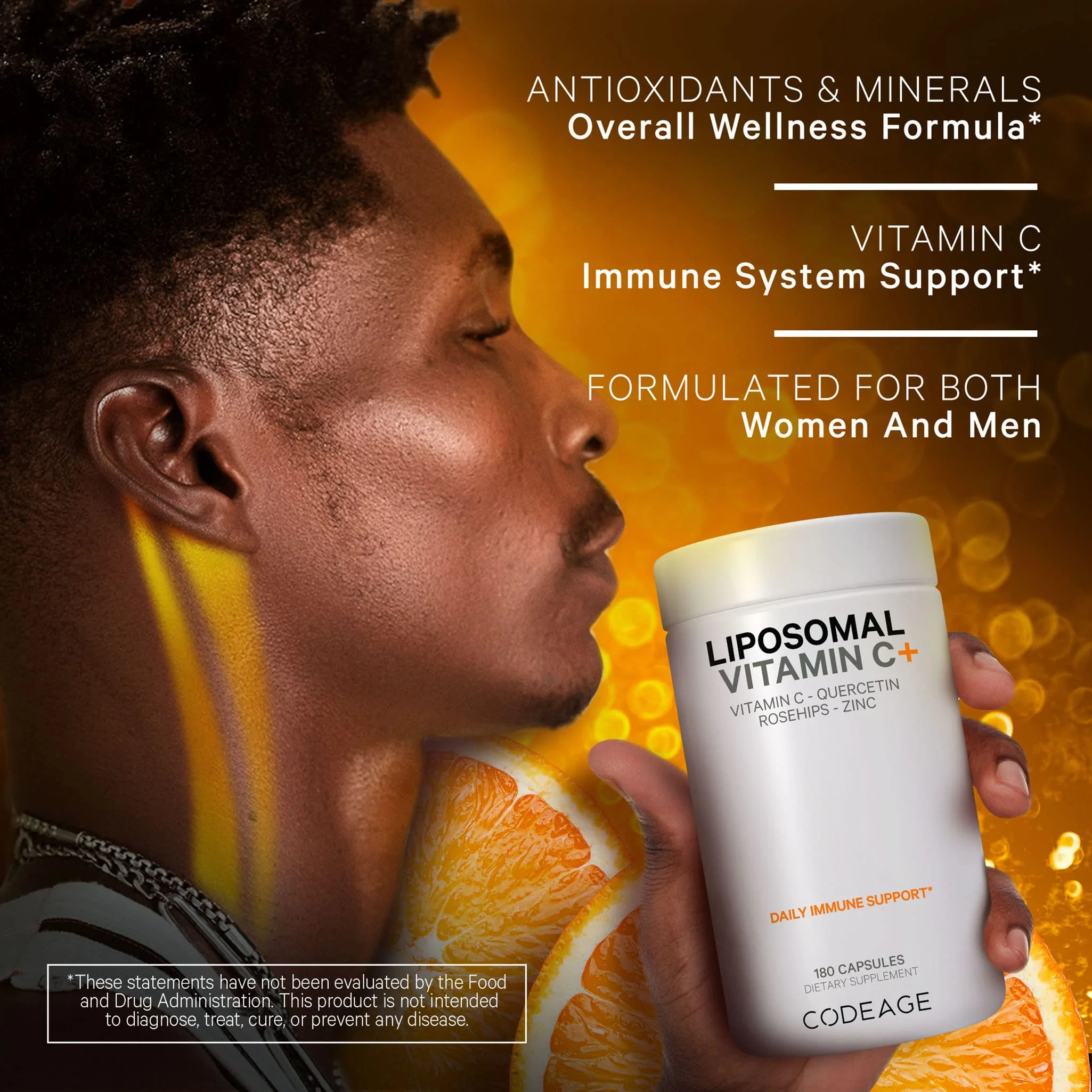 Codeage Liposomal Vitamin C 1500mg with Zinc & Elderberry – Vegan, Non-GMO, 2-Pack - Image 8