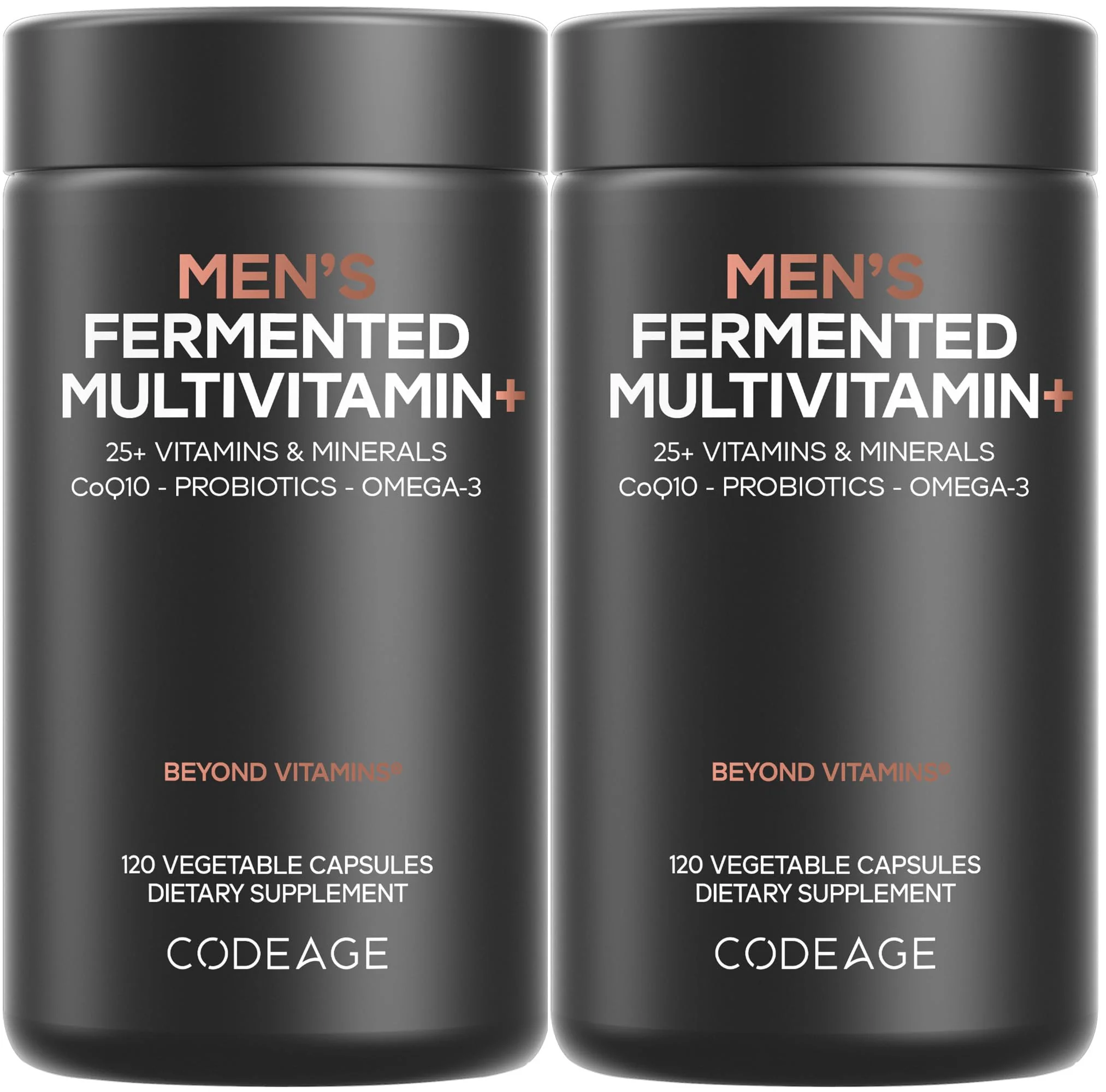 Codeage Men’s Daily Multivitamin – 25+ Vitamins & Minerals, Organic Whole Foods, Probiotics, Omega-3, Zinc | 2 Pack - Image 10