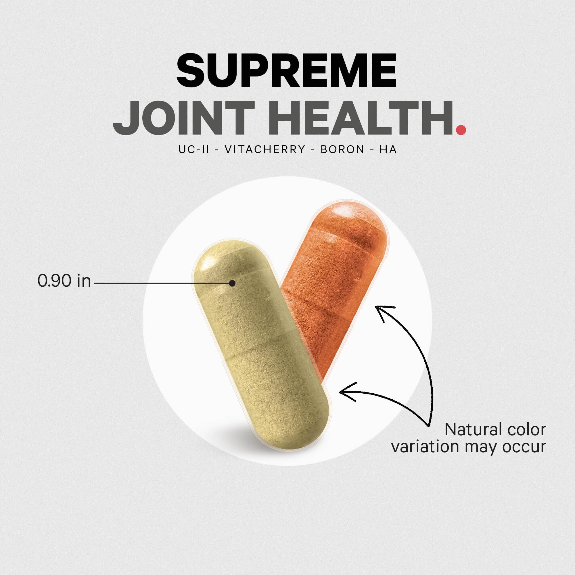 Codeage Supreme Joint Health UC-II Collagen Capsules with VitaCherry Sport – Hyaluronic Acid, Turmeric & Boswellia | 60 Count | Non-GMO - Image 9