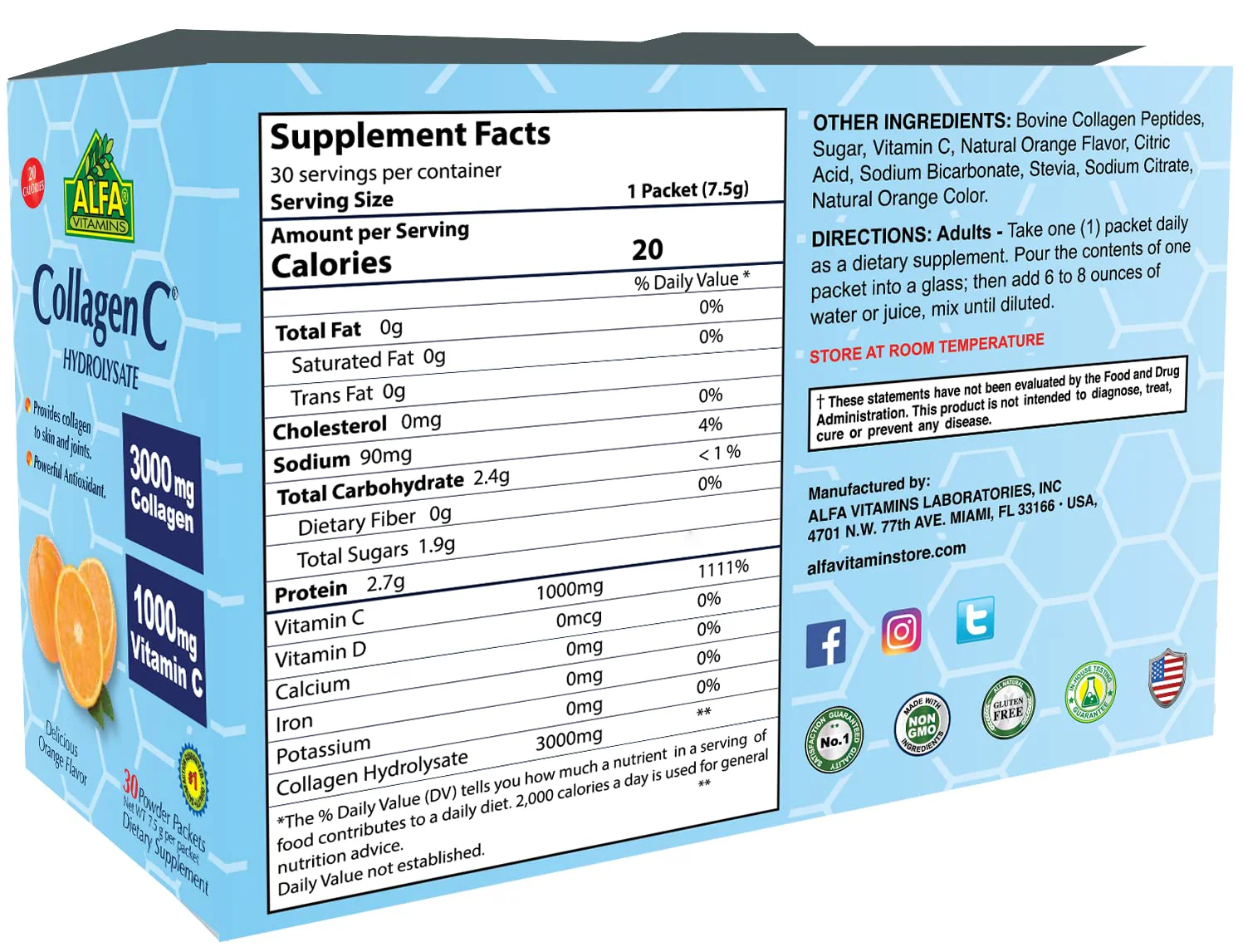 CollagenC Collagen Peptides Hydrolysate – 30 Sachets | Immune, Skin, Hair, Nails & Joints - Image 2