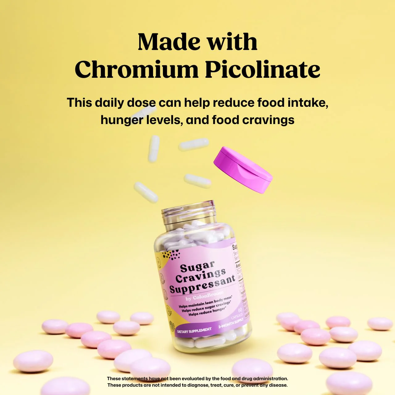 ColonBroom Chromium Picolinate 200mcg - Colon Broom Anti Sugar Craving Suppressant - 60 Capsules, Vegan, Gluten Free, Non-GMO - Image 4