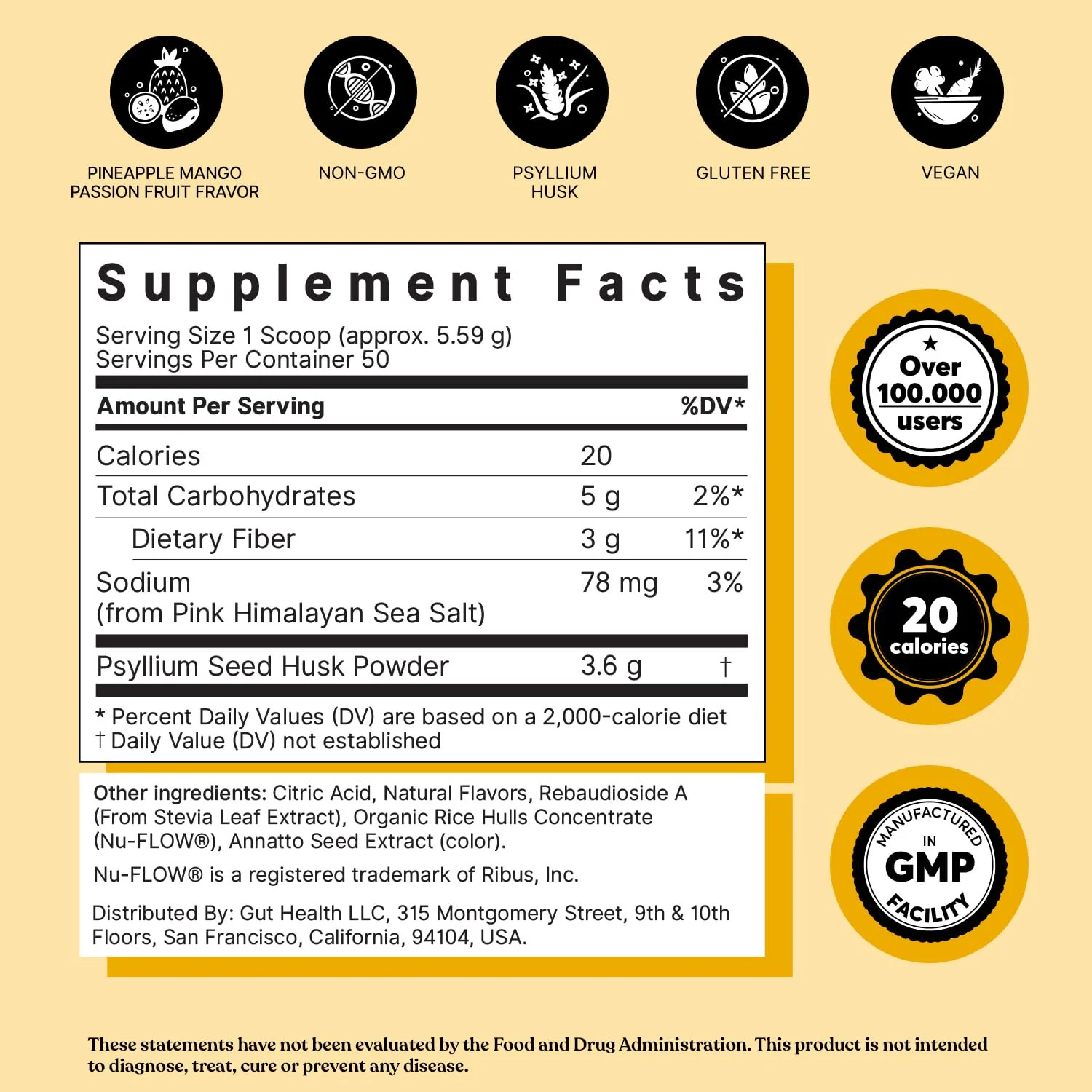 ColonBroom Psyllium Husk Powder with Stevia (Tropical Fruits) – Digestive Fiber Drink for Bloat Relief & Gut Health | 50 Servings - Image 14