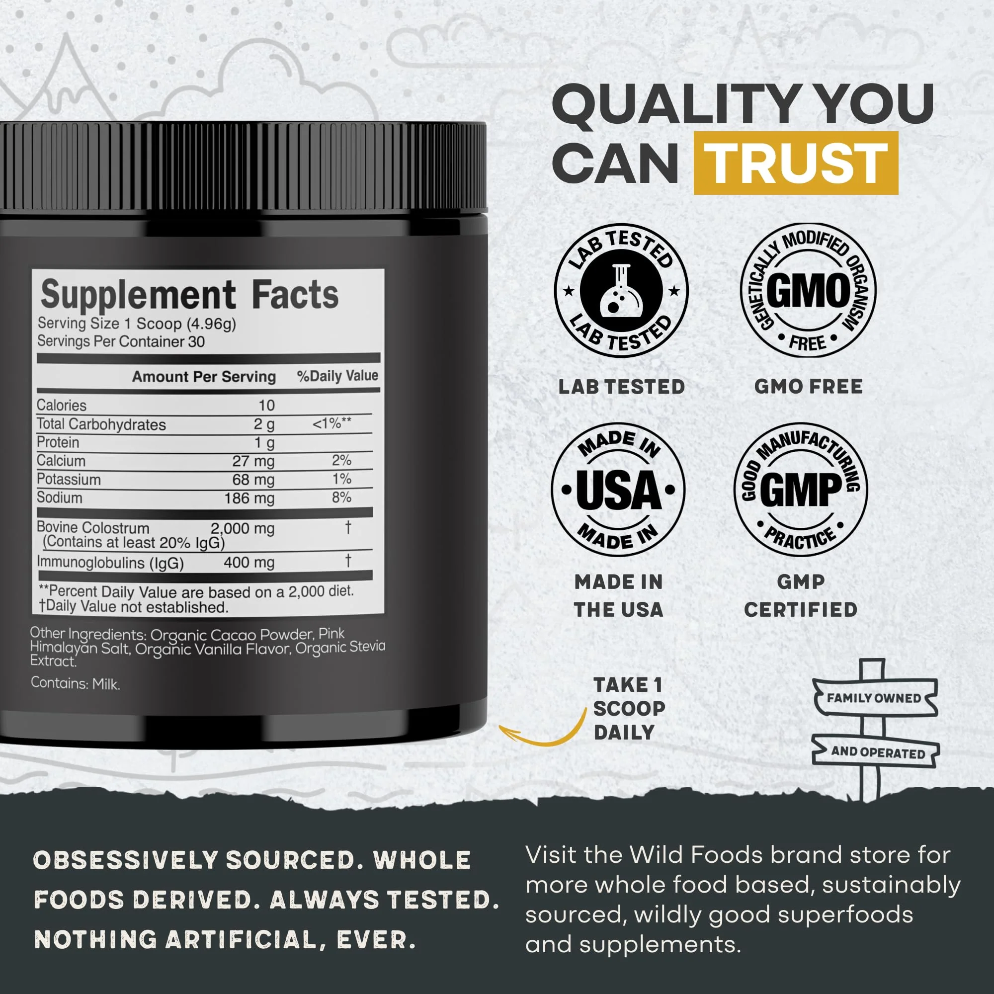 Colostrum Supplement | Grass-Fed Bovine Colostrum Powder with 2000mg & 400mg IgG – Gut, Immunity, Skin - Image 4