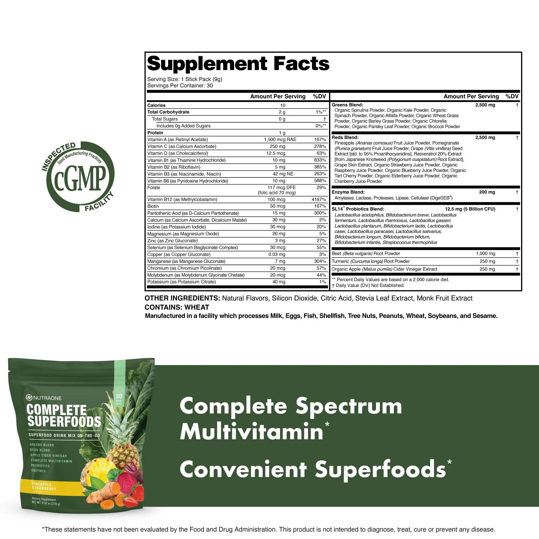 Complete Superfoods, Complete Spectrum Multivitamin, Greens and Reds Blend, Enzymes, Probiotics – Pineapple Strawberry, 30 Stick Packs - Image 5
