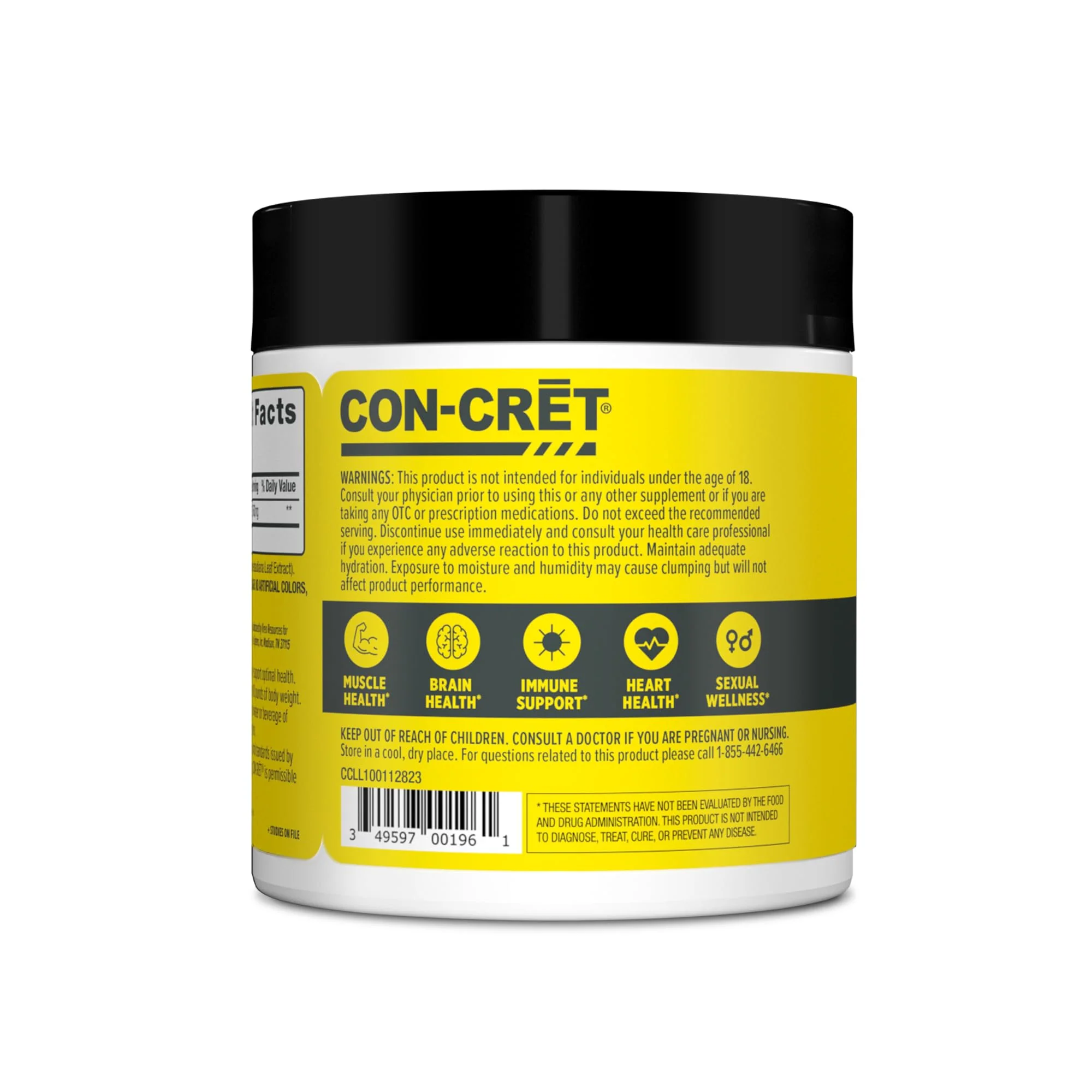 CON-CRET Creatine HCl Powder | Muscle & Cognitive Support | USA Made | NSF Certified | Pineapple (100 Servings) - Image 8
