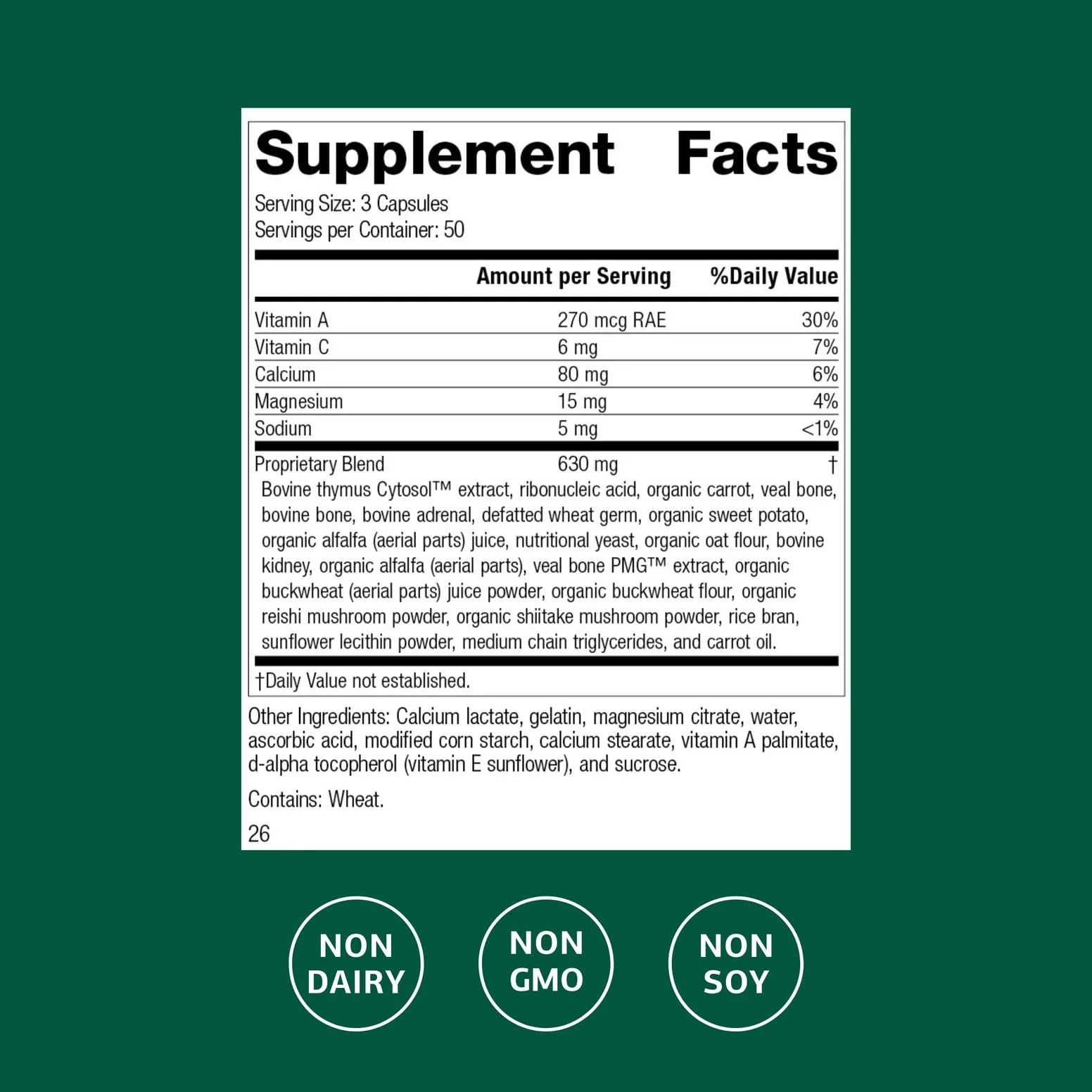 Congaplex Thymus Gland Support - Immune Health Capsule Supplement, 150 Capsules | Standard Process Inc. - Image 9