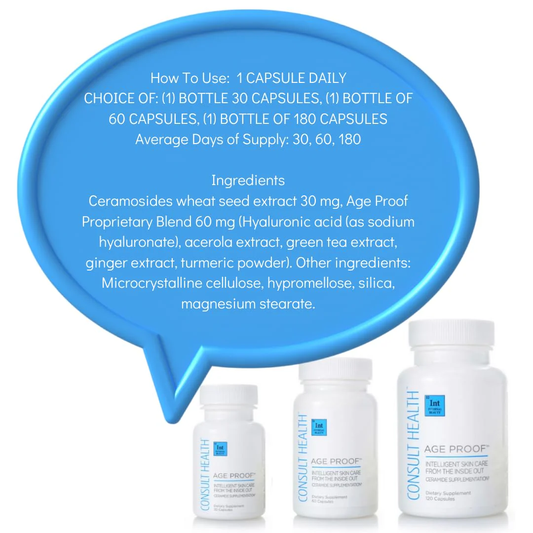 Consult Health Age Proof Ceramide Dietary Supplement – Hyaluronic Acid, 120 Count - Image 5