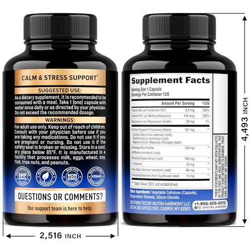 Cortisol Support for Women – Plant-Based Balance (Ashwagandha, Rhodiola, L-Theanine) | Nutraharmony - Image 2