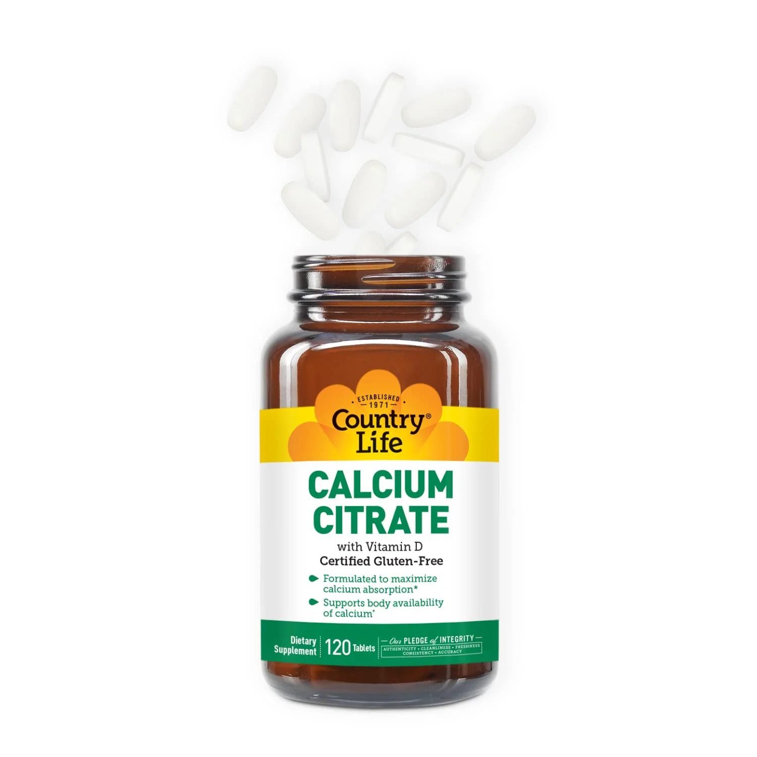 Country Life Calcium Citrate with Vitamin D 500mg – Highly Absorbable, Gluten Free, Vegan, Halal, Non-GMO – 2 x 120 Tablets - Image 5