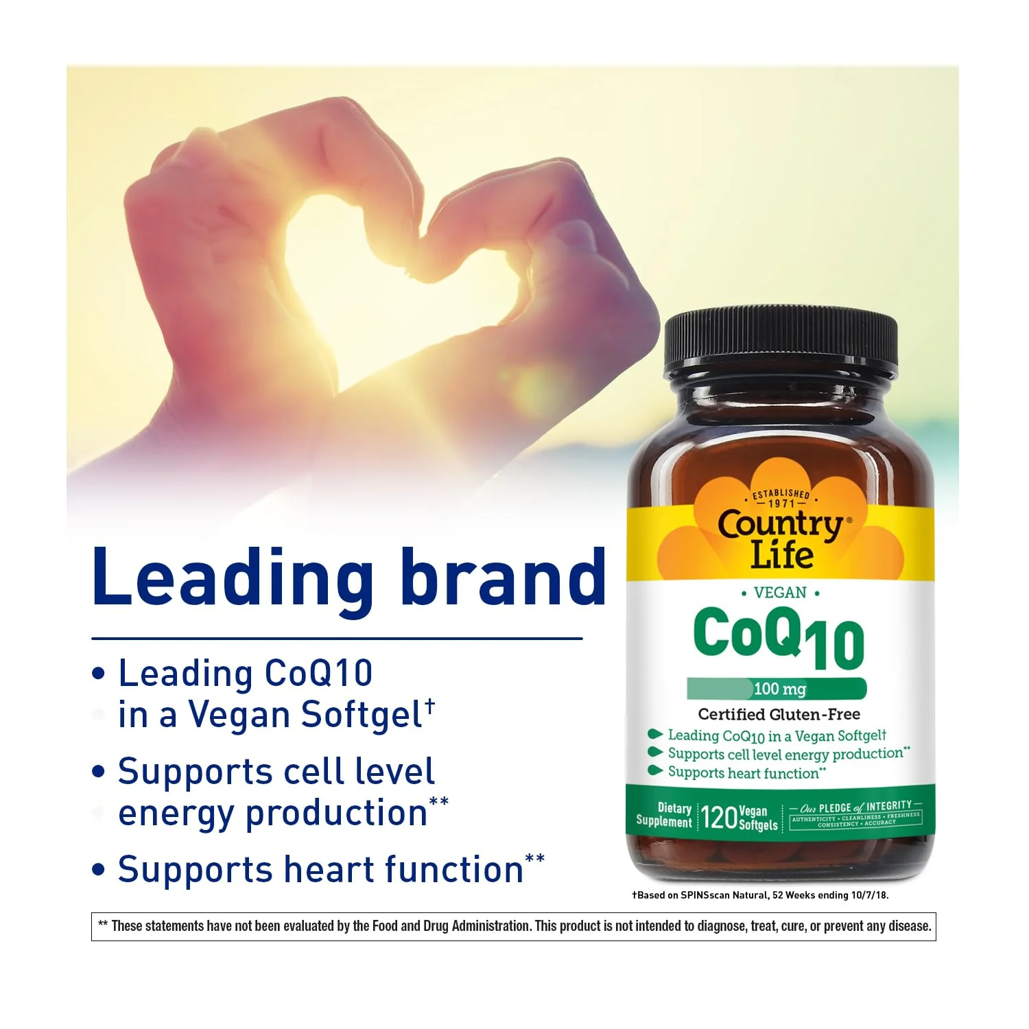 Country Life CoQ10 100 mg – 120 Softgels | Gluten Free & Vegan | Heart Support - Image 2