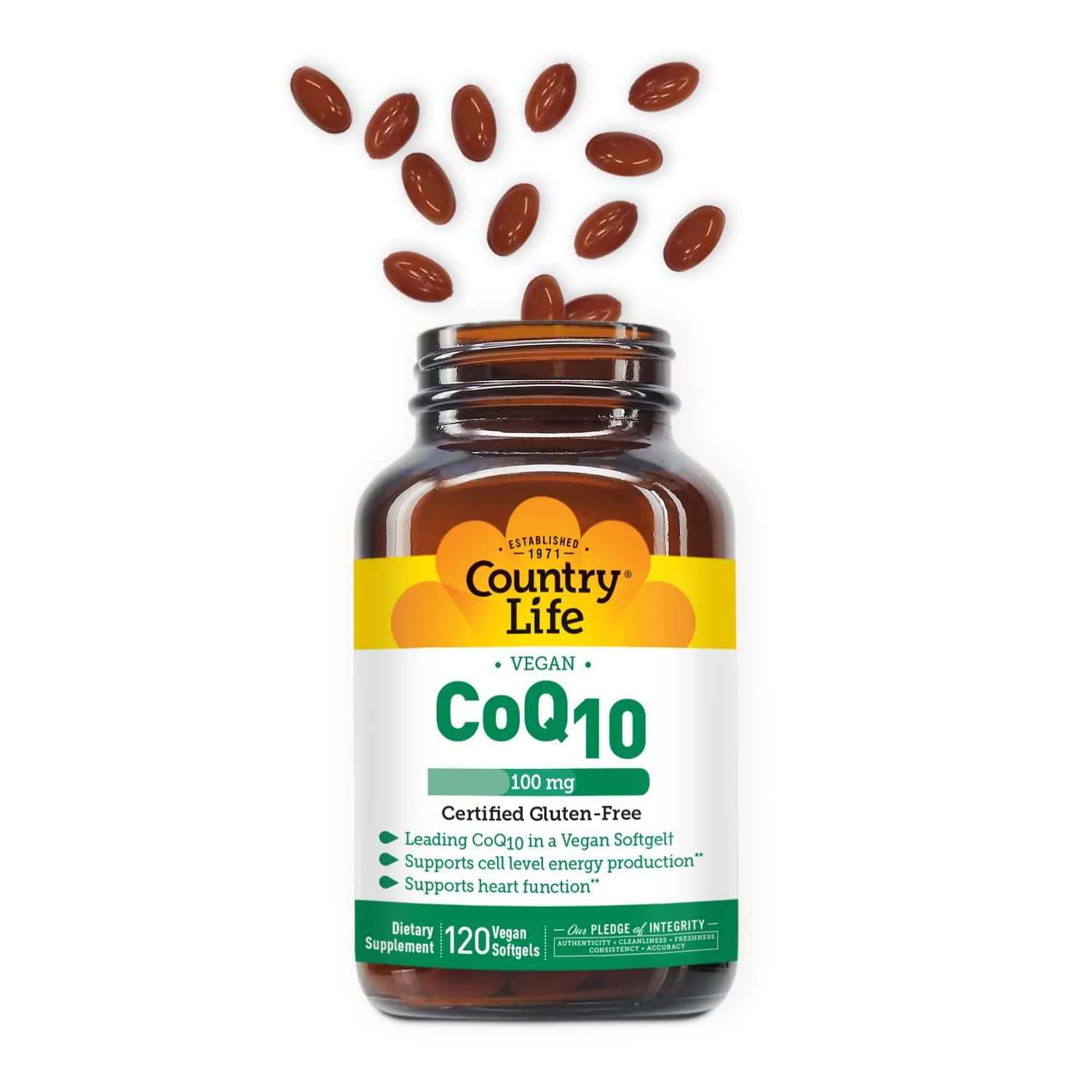 Country Life CoQ10 100 mg – 120 Softgels | Gluten Free & Vegan | Heart Support - Image 6