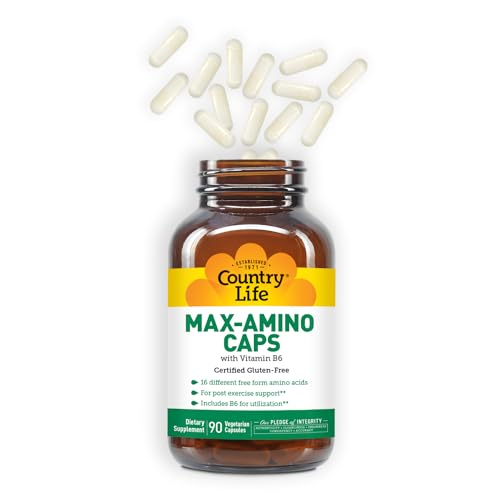 Country Life Maxi-Amino: 16 Free-Form Amino Acids, 90 Veg Capsules per Bottle, Pack of 2 | Gluten Free & Vegetarian - Image 2