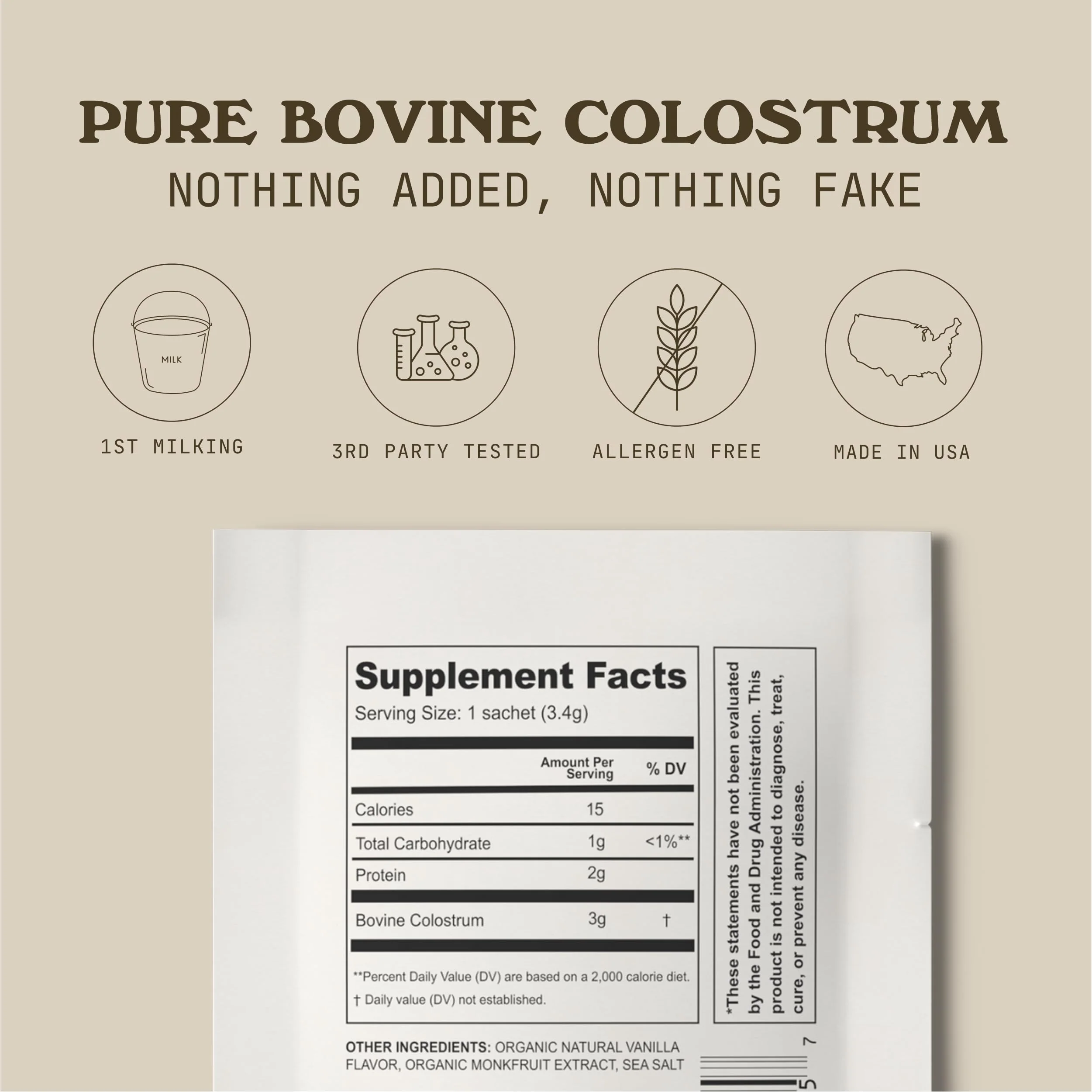 Cowboy Colostrum Powder – First Day Milking, Grass-Fed Bovine Colostrum, Unflavored, 40 Servings - Image 3