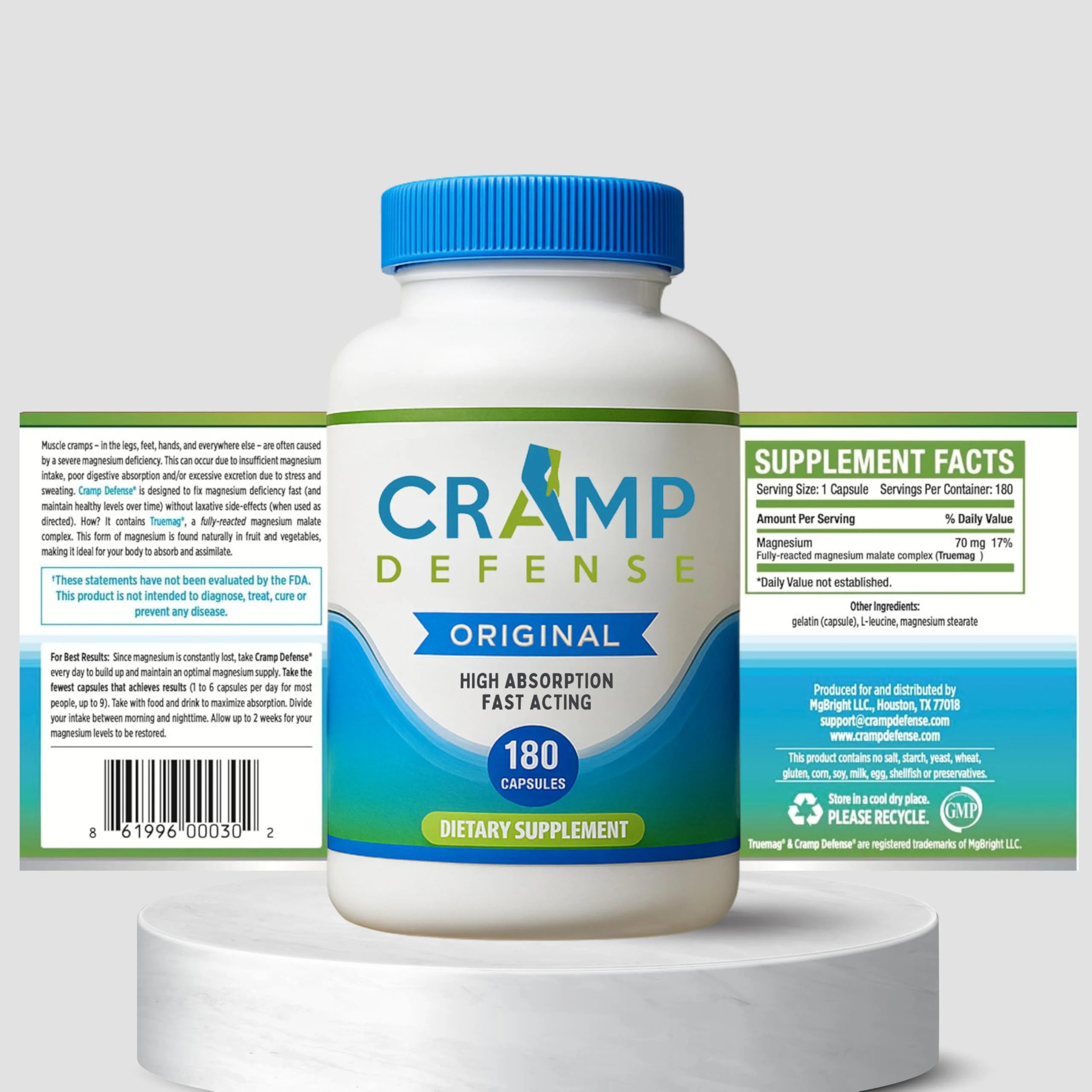 Cramp Defense Leg Cramps Pills — Organic Magnesium Capsules, High Absorption, Made in USA (3–6 Month Supply) - Image 9