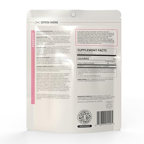 CRANE WELLNESS Coix Seed Extract Powder – 100% Pure Non-GMO, Made in Japan - Image 4