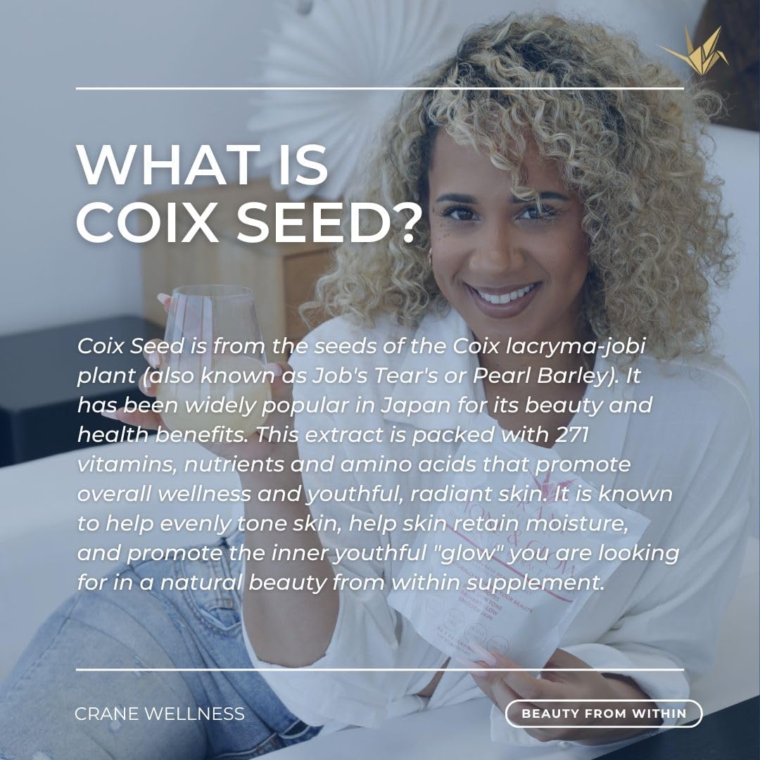 CRANE WELLNESS Coix Seed Extract Powder – 100% Pure Non-GMO, Made in Japan - Image 8