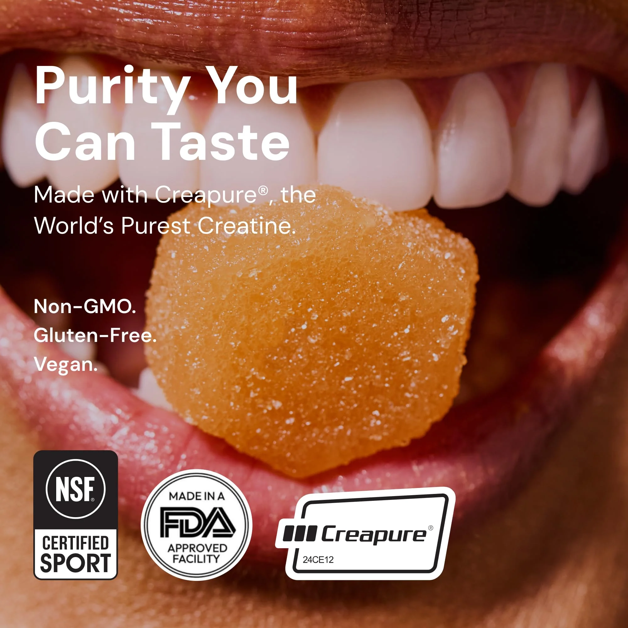 Create Creatine Monohydrate Gummies – 1.5g Per Gummy, Vegan, Anti-Melting, Sour Peach Flavor - Image 13