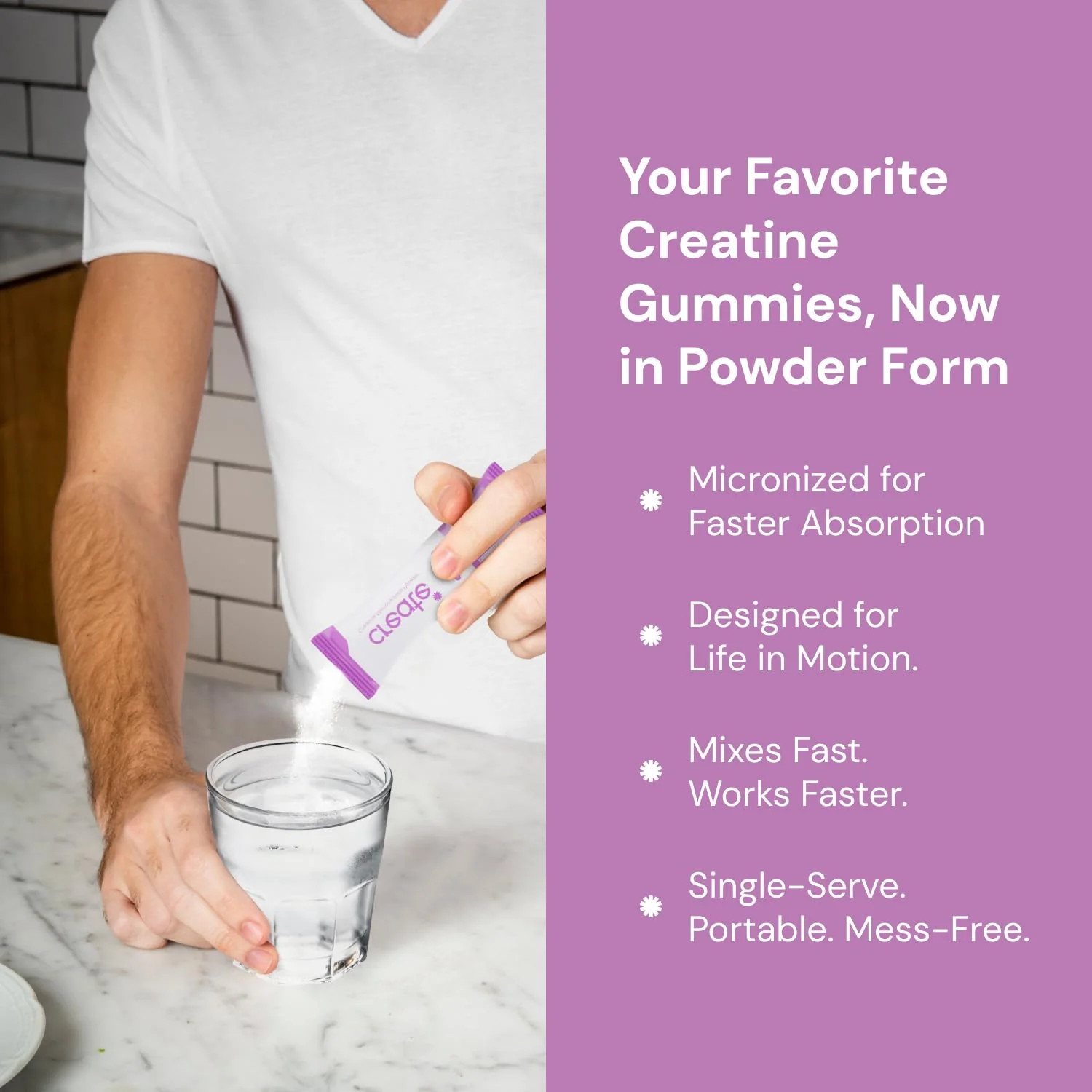 Create Single-Serve Creatine Monohydrate Powder – 5g Creapure Creatine, Sugar-Free, Vegan | Mixed Berry | 30 Portable Packets - Image 11