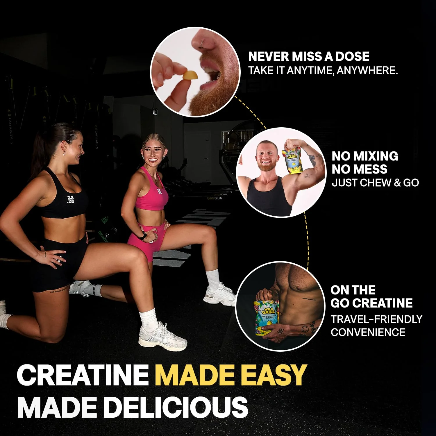 Creatine Monohydrate Gummies 5000mg – Made in USA, Vegan, Lemon | Muscle Growth & Focus - Image 7