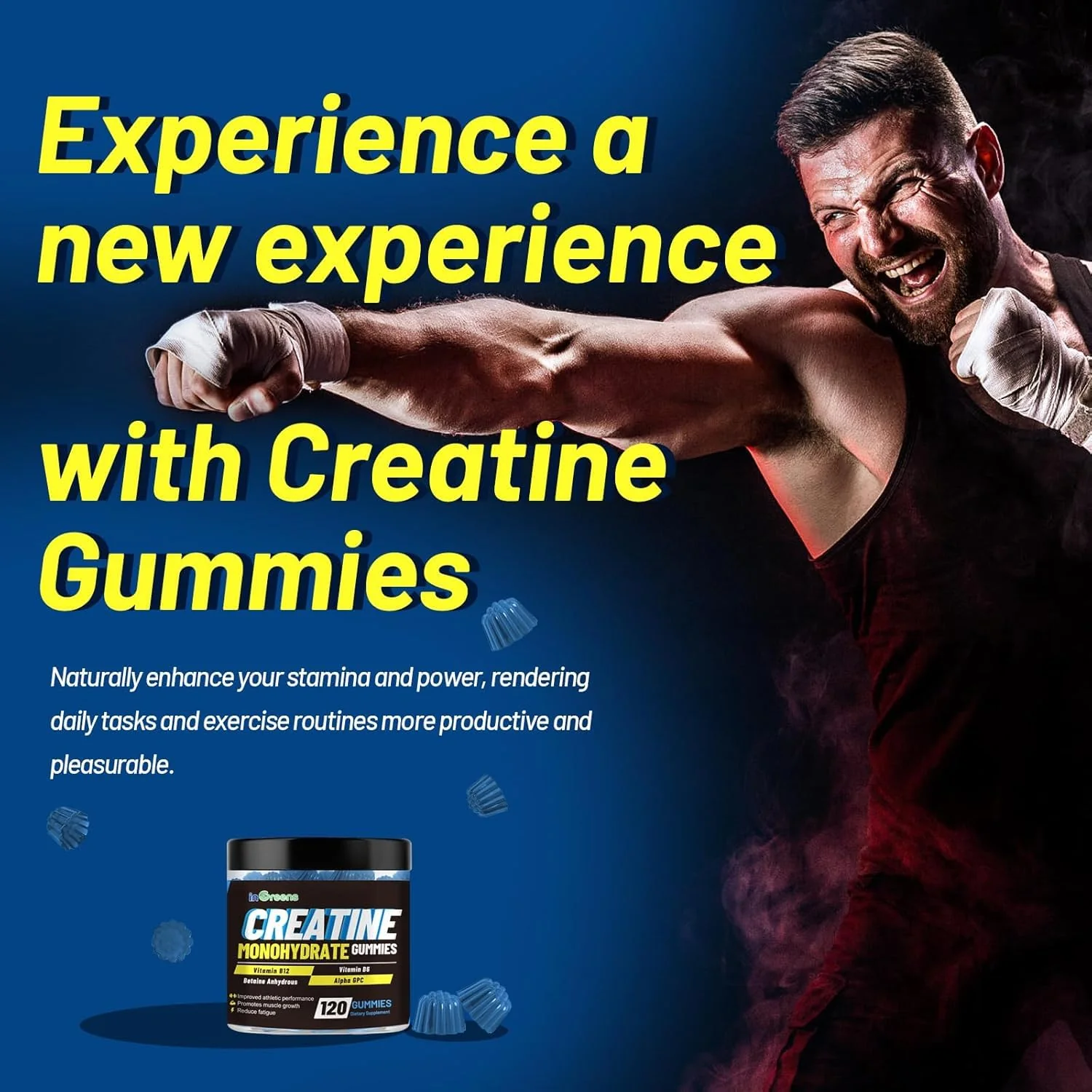 Creatine Monohydrate Gummies 6g – Energy, Strength & Muscle (120 Count) - Image 4