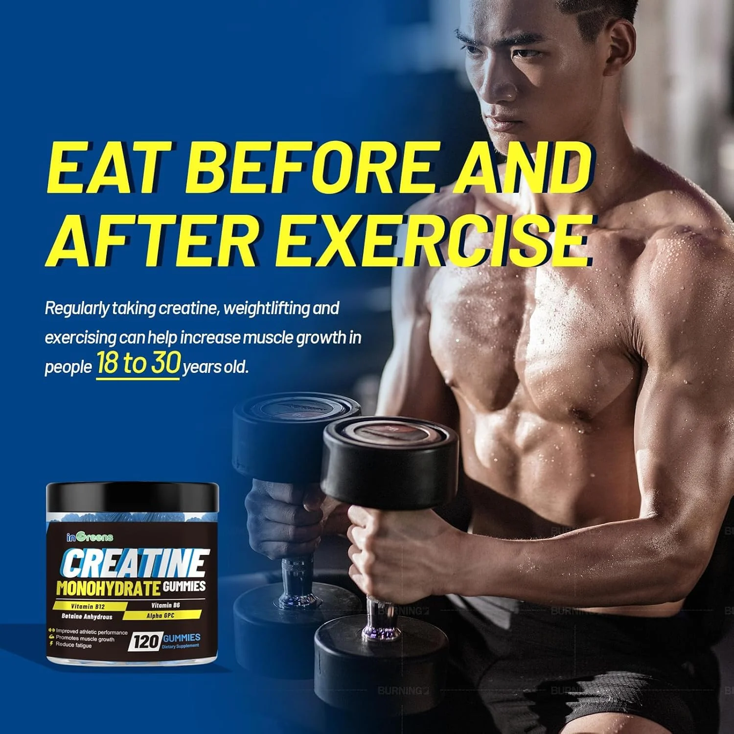 Creatine Monohydrate Gummies 6g – Energy, Strength & Muscle (120 Count) - Image 5