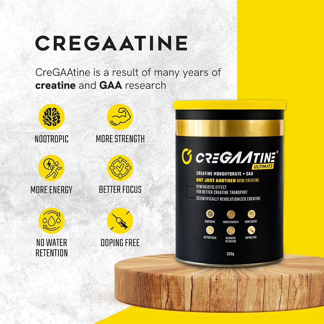 CreGAAtine Ultimate | 50% Higher Dosage Bulk Pack – Micronized Creatine Monohydrate + GAA | No Water Retention | 500g, 166 Servings - Image 3