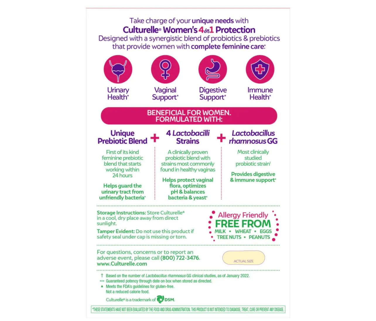 Culturelle Women’s Healthy Balance Probiotics – Digestive, Vaginal & Immune Health – 60 ct (2-Pack) – Non-GMO - Image 6