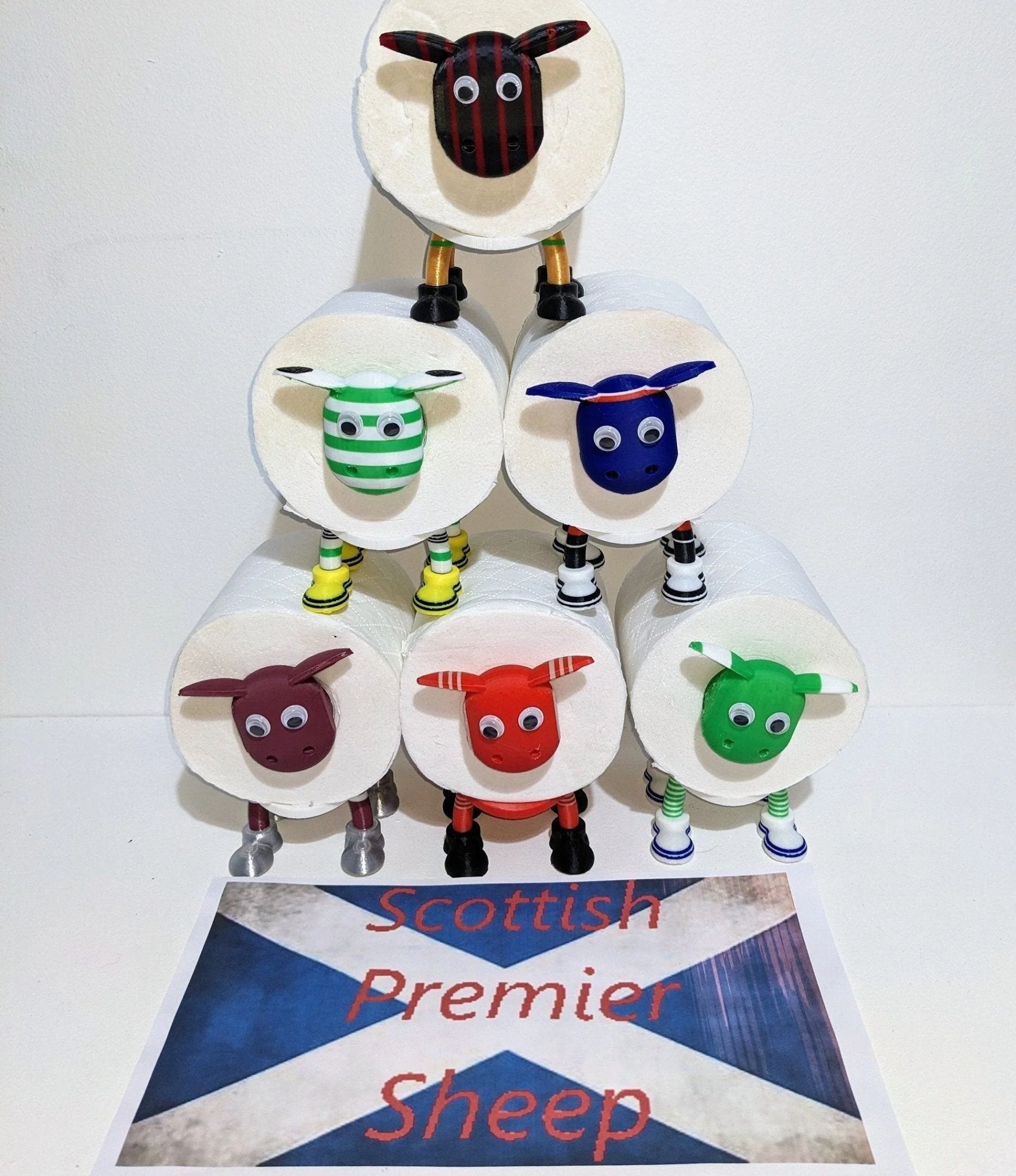 Custom made sheep toilet roll holder. Any football team strip available Your unique customisable Premier sheep with Personalised soccer kit - Image 5