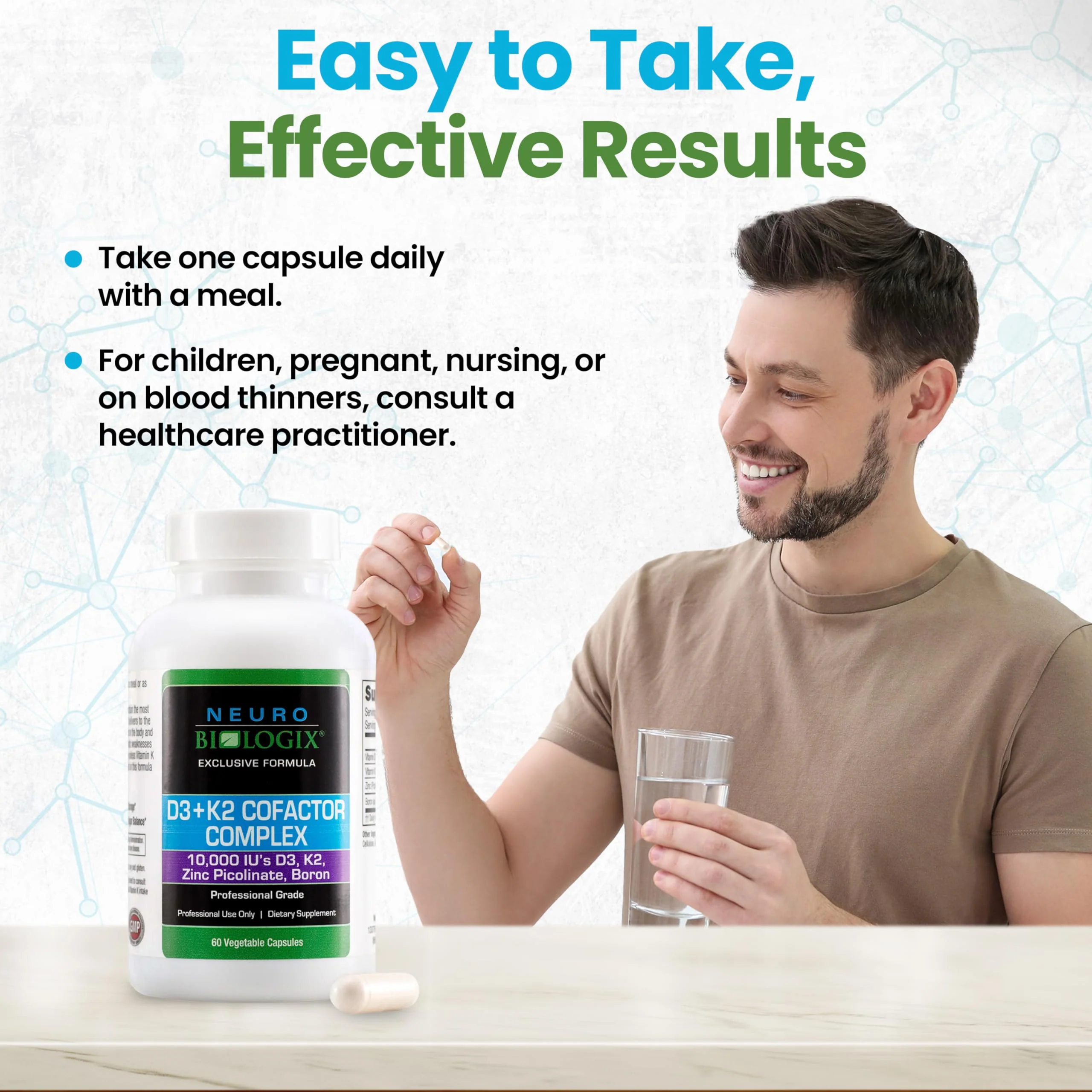 D3+K2 Cofactor Complex - Helps Maximize Vitamin D Benefits for Bone, Heart & Immune Support - Formulated with Vitamin D3, K2 (vitaMK7®), Zinc & Boron to Promote Efficient Calcium Utilization – 60 Caps - Image 8