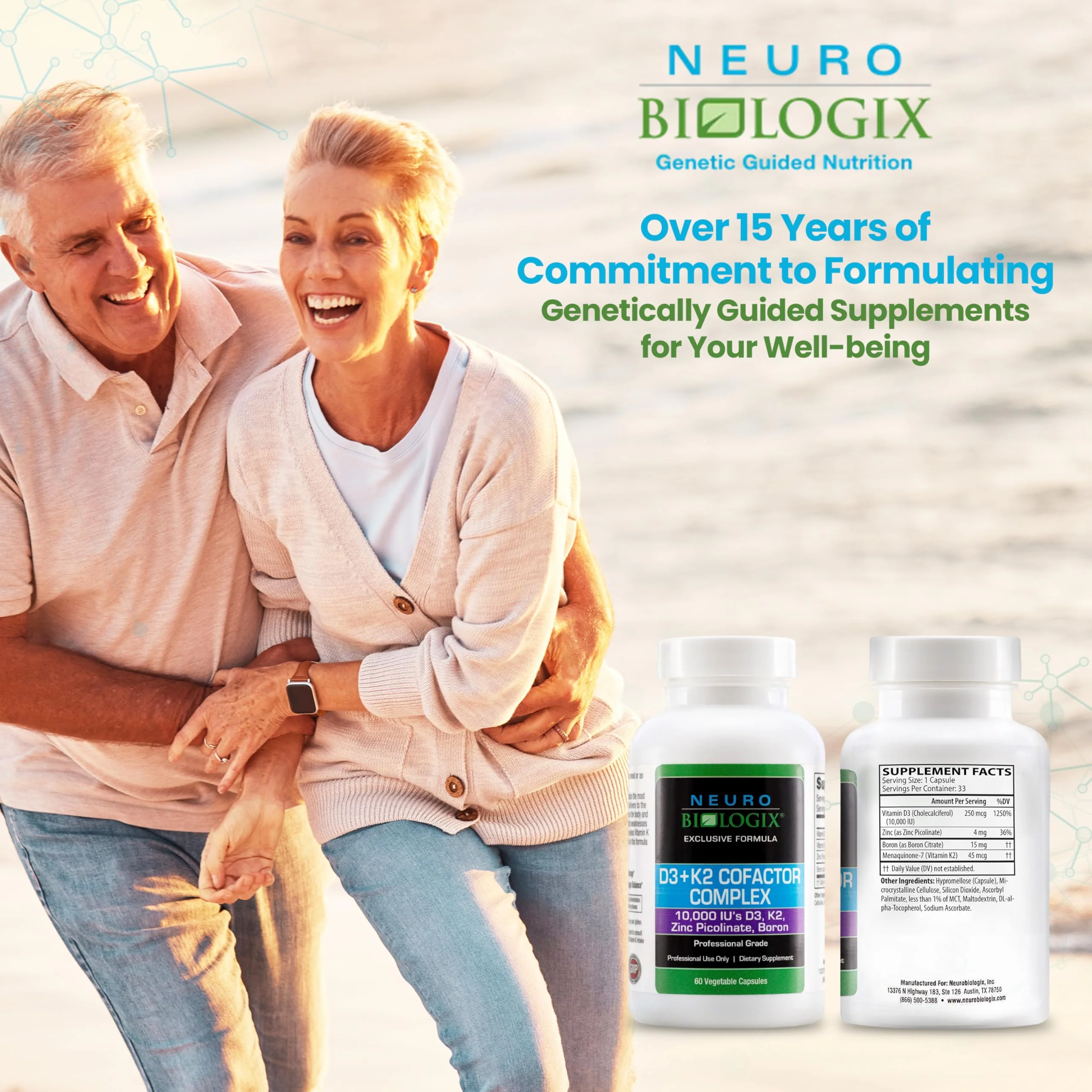 D3+K2 Cofactor Complex - Helps Maximize Vitamin D Benefits for Bone, Heart & Immune Support - Formulated with Vitamin D3, K2 (vitaMK7®), Zinc & Boron to Promote Efficient Calcium Utilization – 60 Caps - Image 9