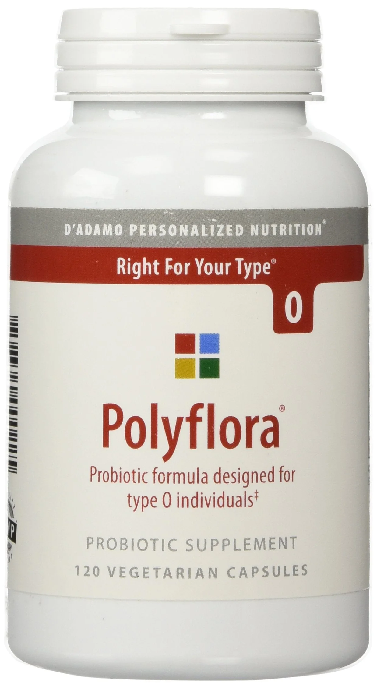 D'Adamo Personalized Nutrition Polyflora O - 120 Count | Blood Type Diet Support