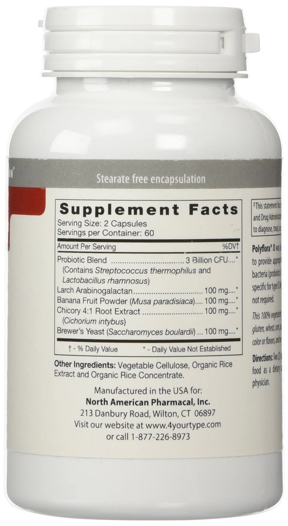 D'Adamo Personalized Nutrition Polyflora O - 120 Count | Blood Type Diet Support - Image 2