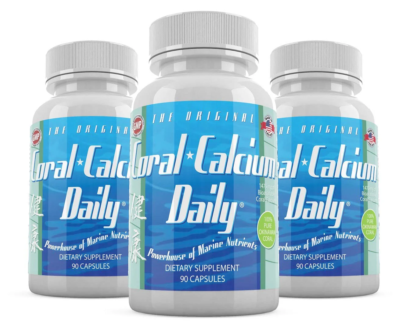 Daily Health Pure Okinawa Coral Calcium – 1475mg, 270 Capsules (3 Month Supply)
