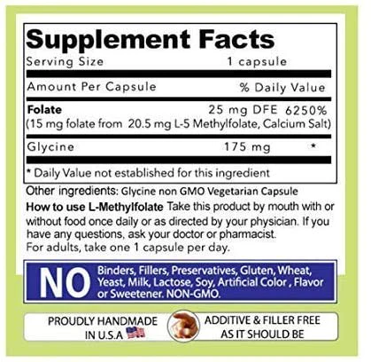 Daily L-Methylfolate 15mg – 2 Bottles (180 Capsules) | 5-MTHF, Non-GMO, Gluten Free - Image 11